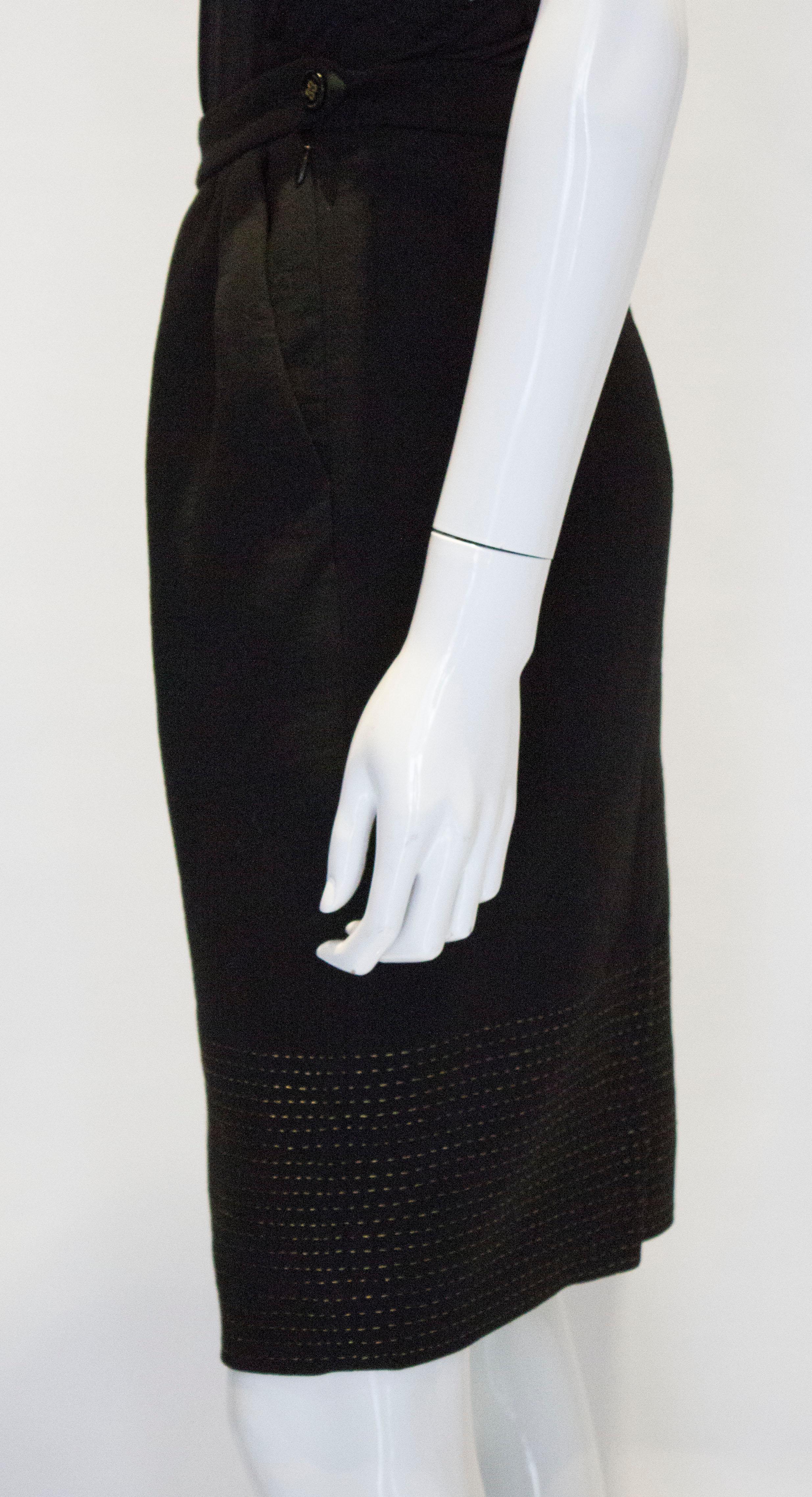  Vintage Yves Saint Laurent Rive Gauche Silk Skirt  For Sale 1