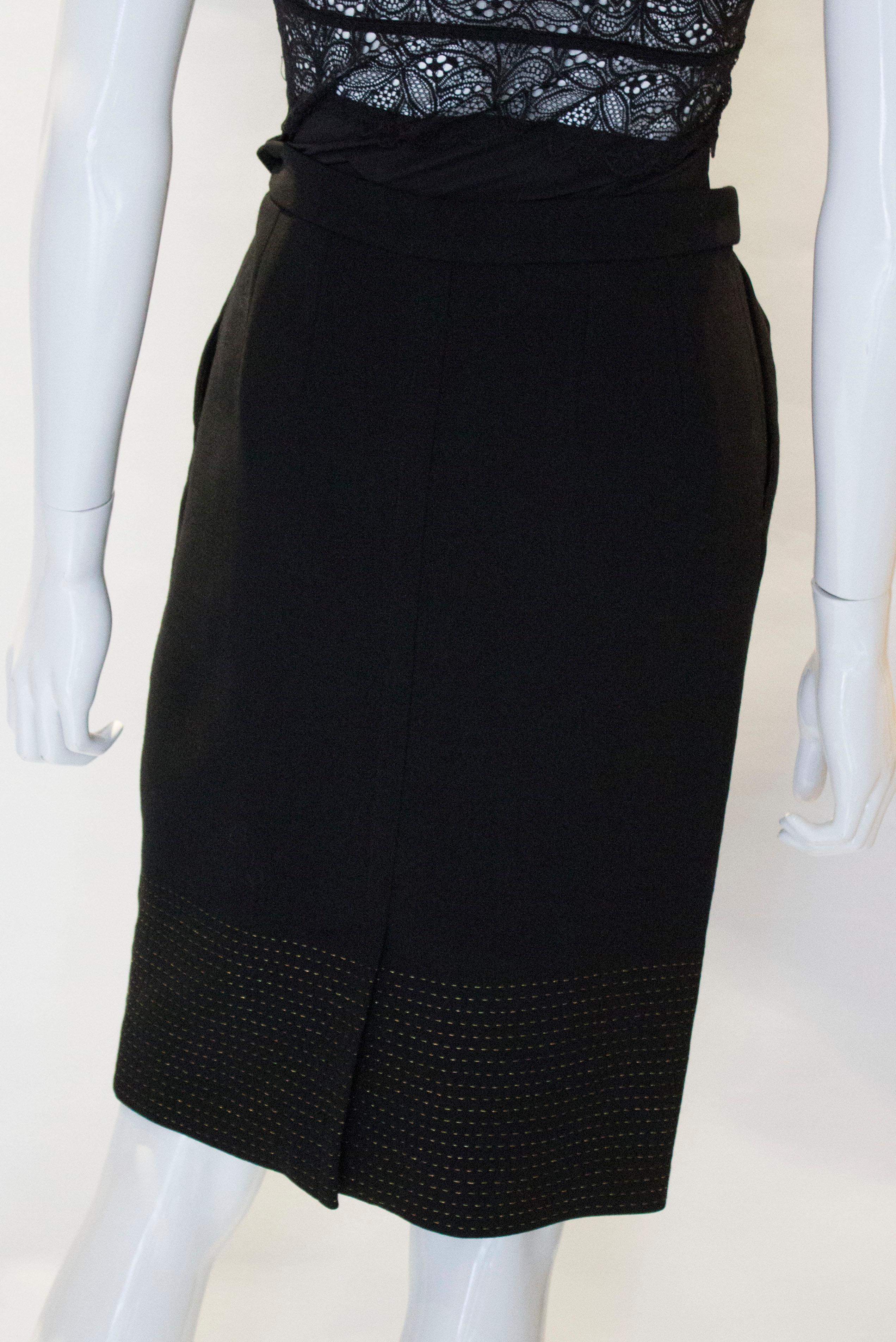  Vintage Yves Saint Laurent Rive Gauche Silk Skirt  For Sale 3