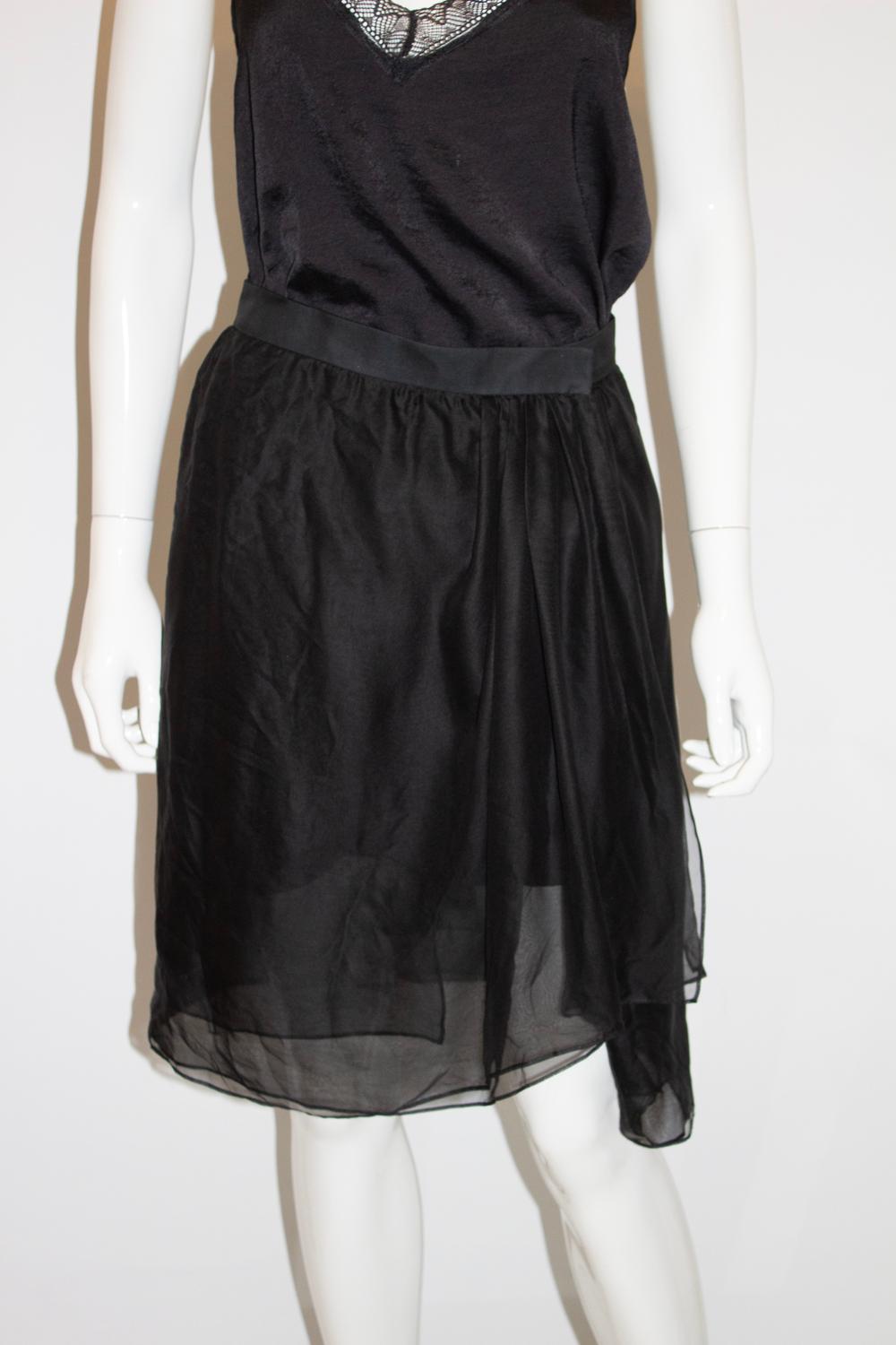 Gonna a portafoglio in seta vintage di Yves Saint Laurent Rive Gauche in vendita 2