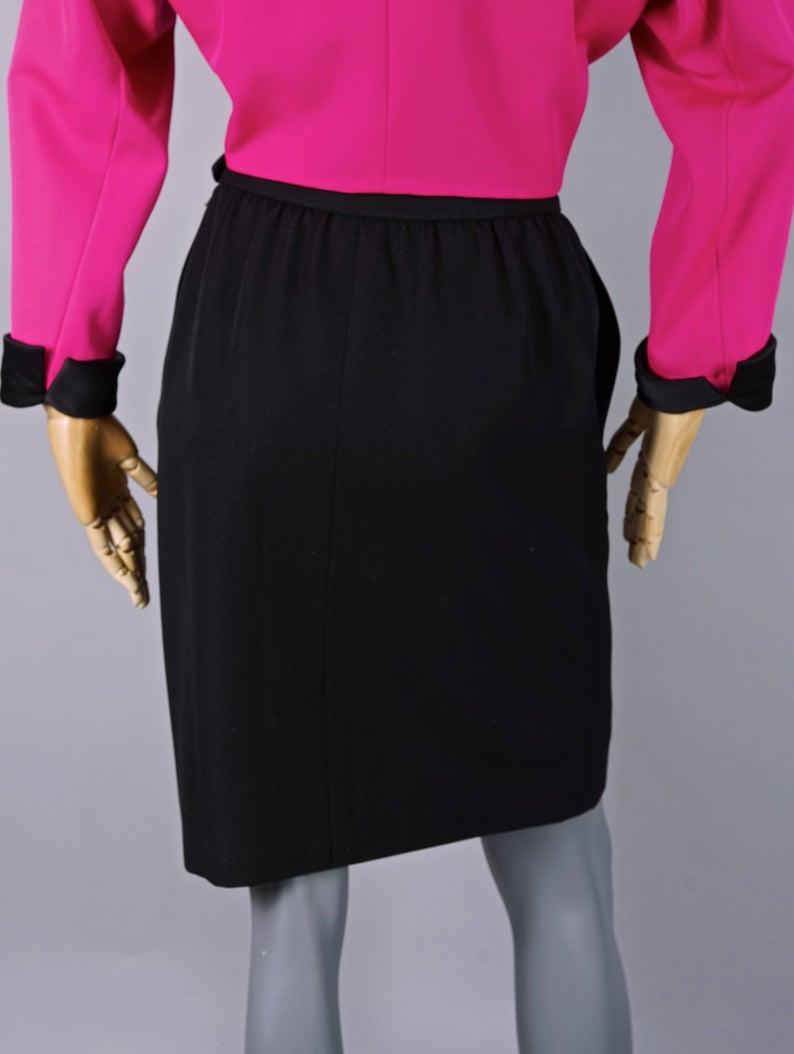 Vintage YVES SAINT LAURENT Rive Gauche Spencer Jacket Skirt Smoking Suit For Sale 3