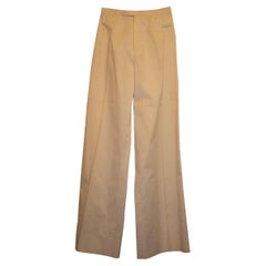 Vintage Yves Saint Laurent Rive Gauche White Cotton Trousers
