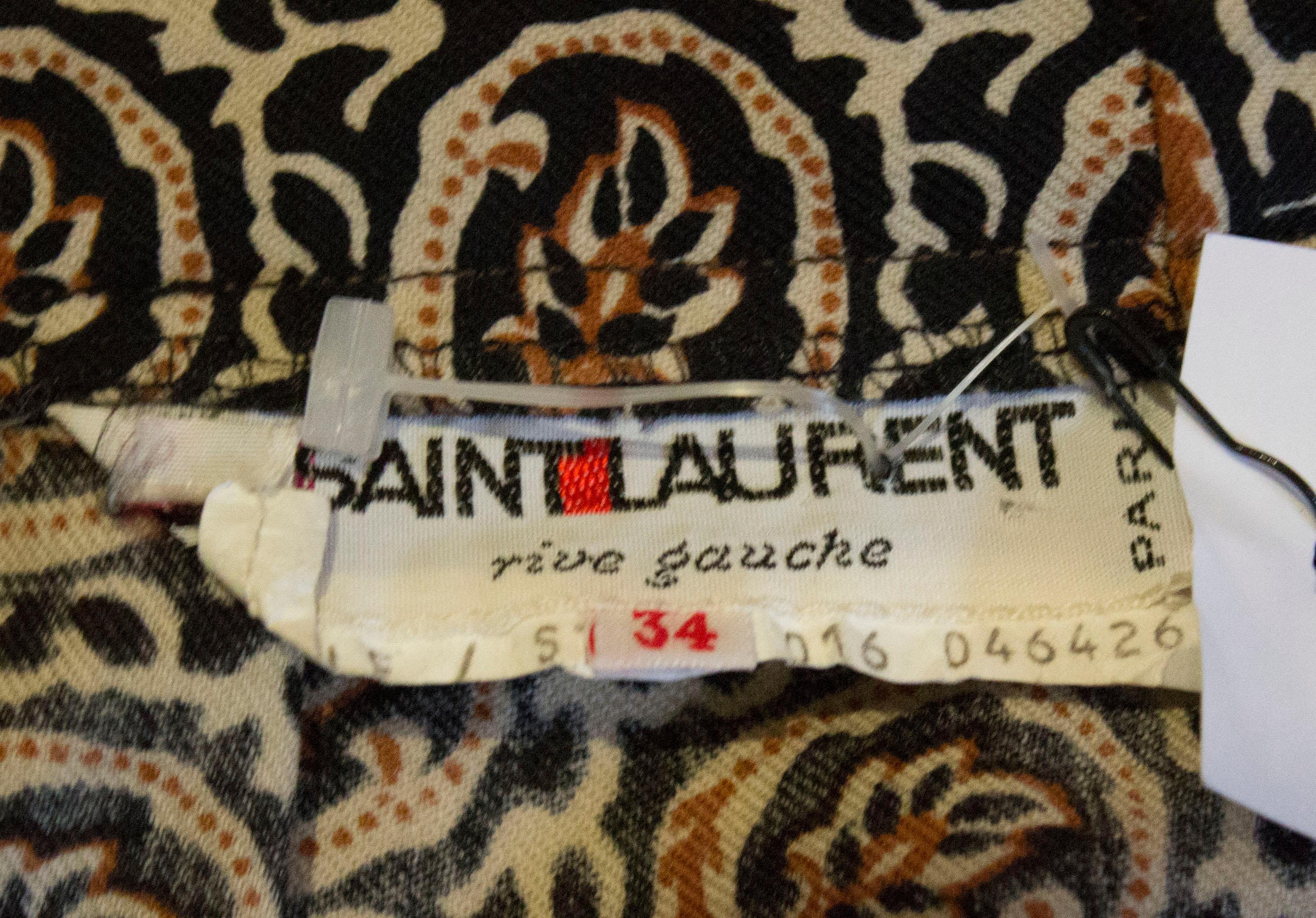 Vintage Yves Saint Laurent Rive Gauche Wrap Over Skirt For Sale 5