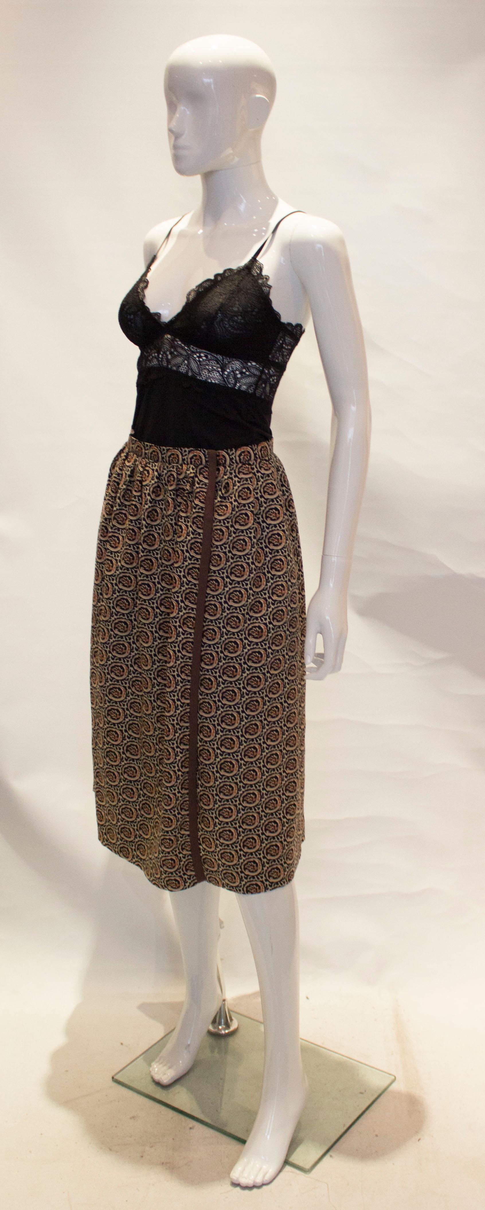 Vintage Yves Saint Laurent Rive Gauche Wrap Over Skirt In Good Condition For Sale In London, GB