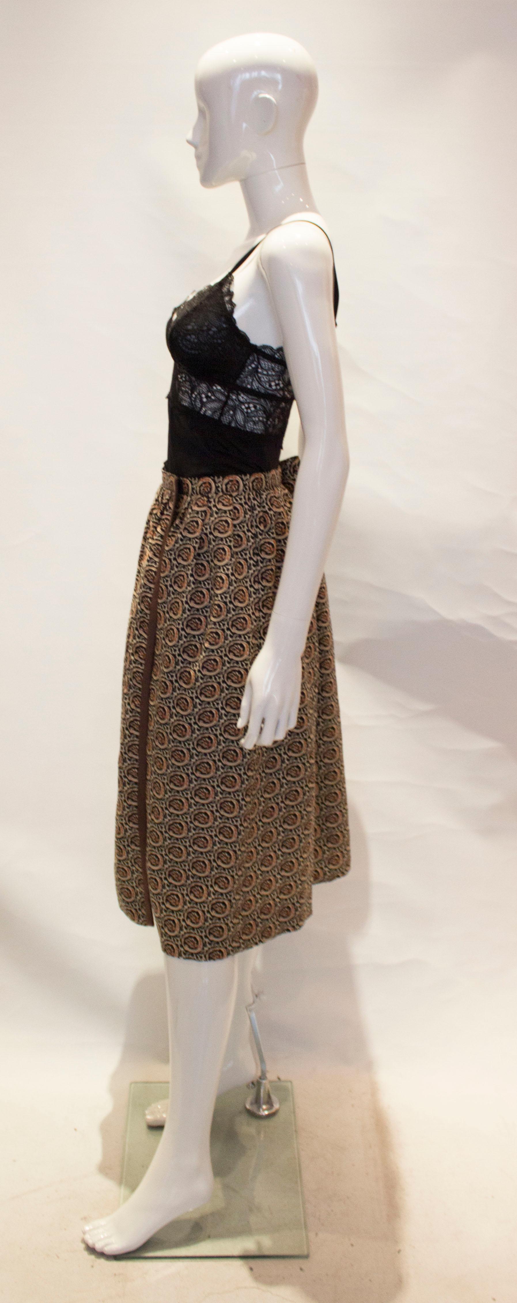 Vintage Yves Saint Laurent Rive Gauche Wrap Over Skirt For Sale 1