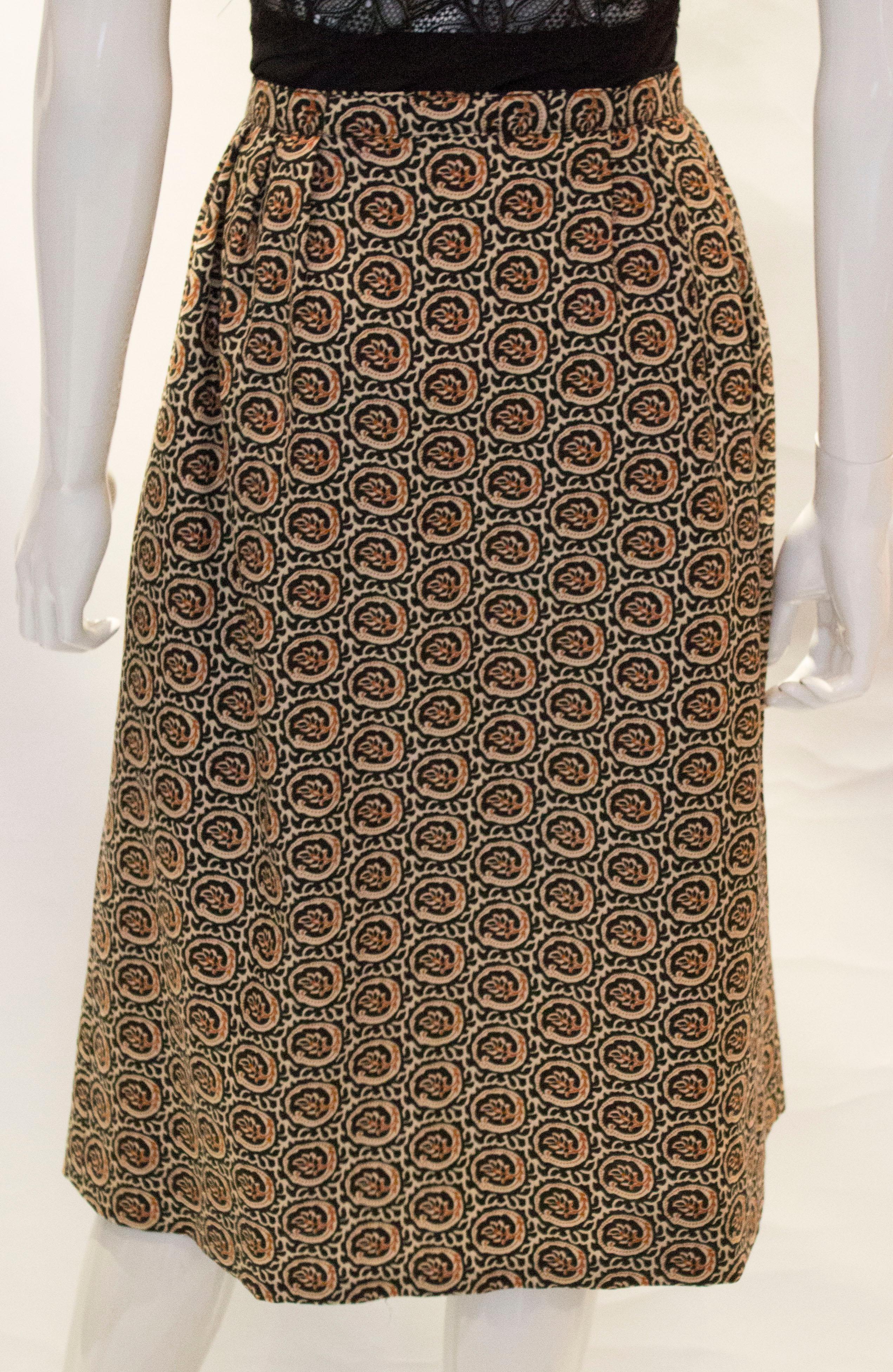 Vintage Yves Saint Laurent Rive Gauche Wrap Over Skirt For Sale 4