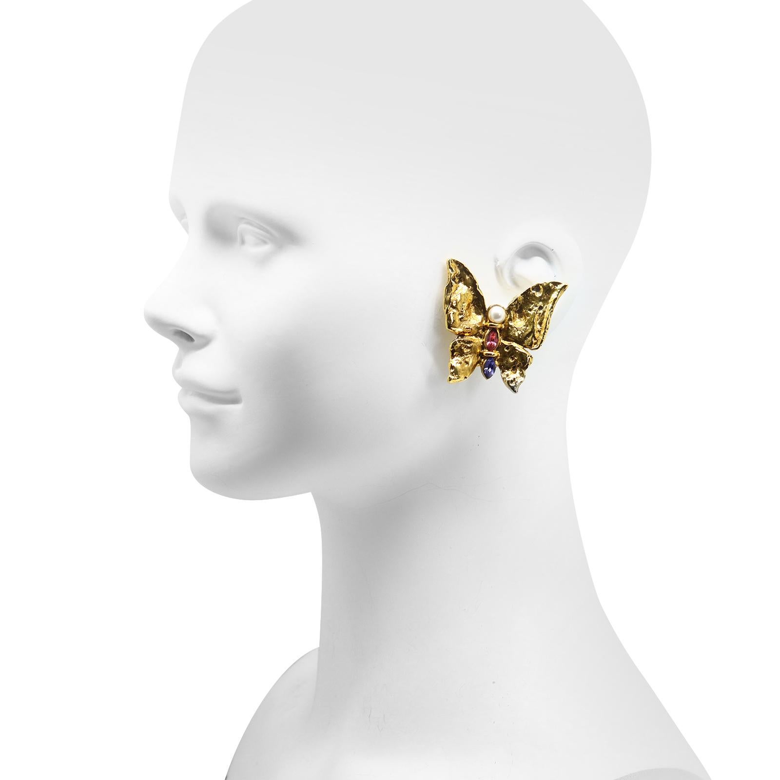 butterfly earrings men