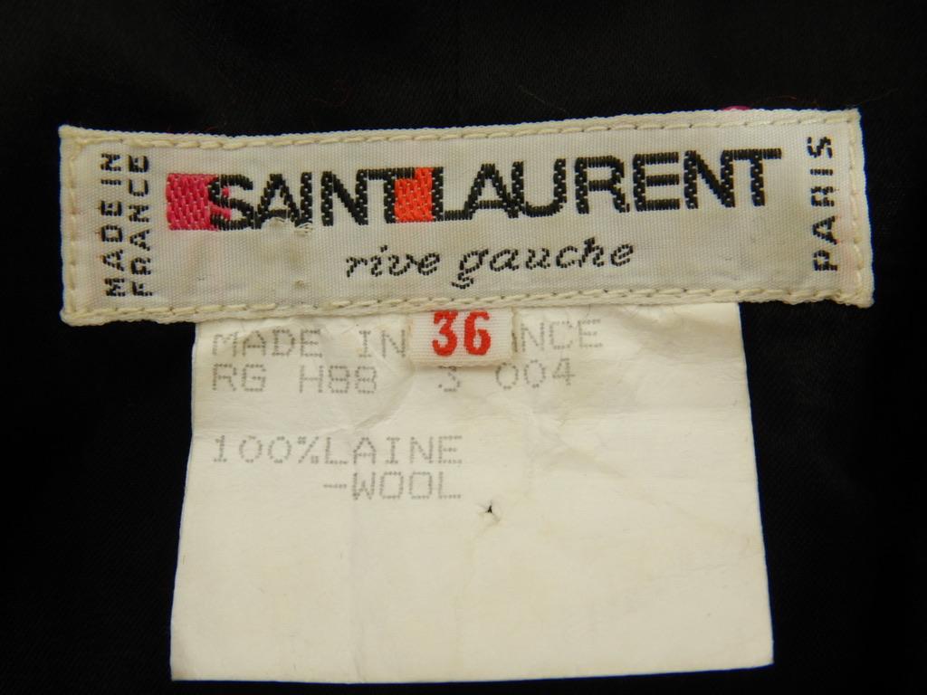 Vintage Yves Saint Laurent Rive Gauche YSL Crop Tuxedo Jacket 1