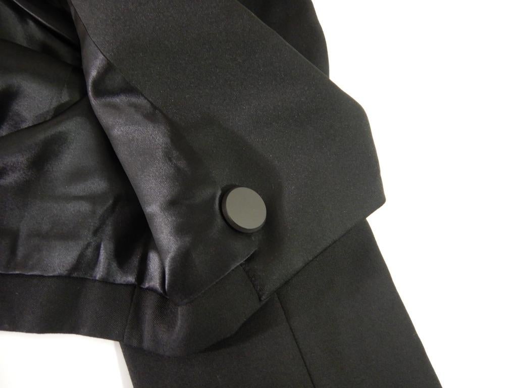 Vintage Yves Saint Laurent Rive Gauche YSL Crop Tuxedo Jacket 3