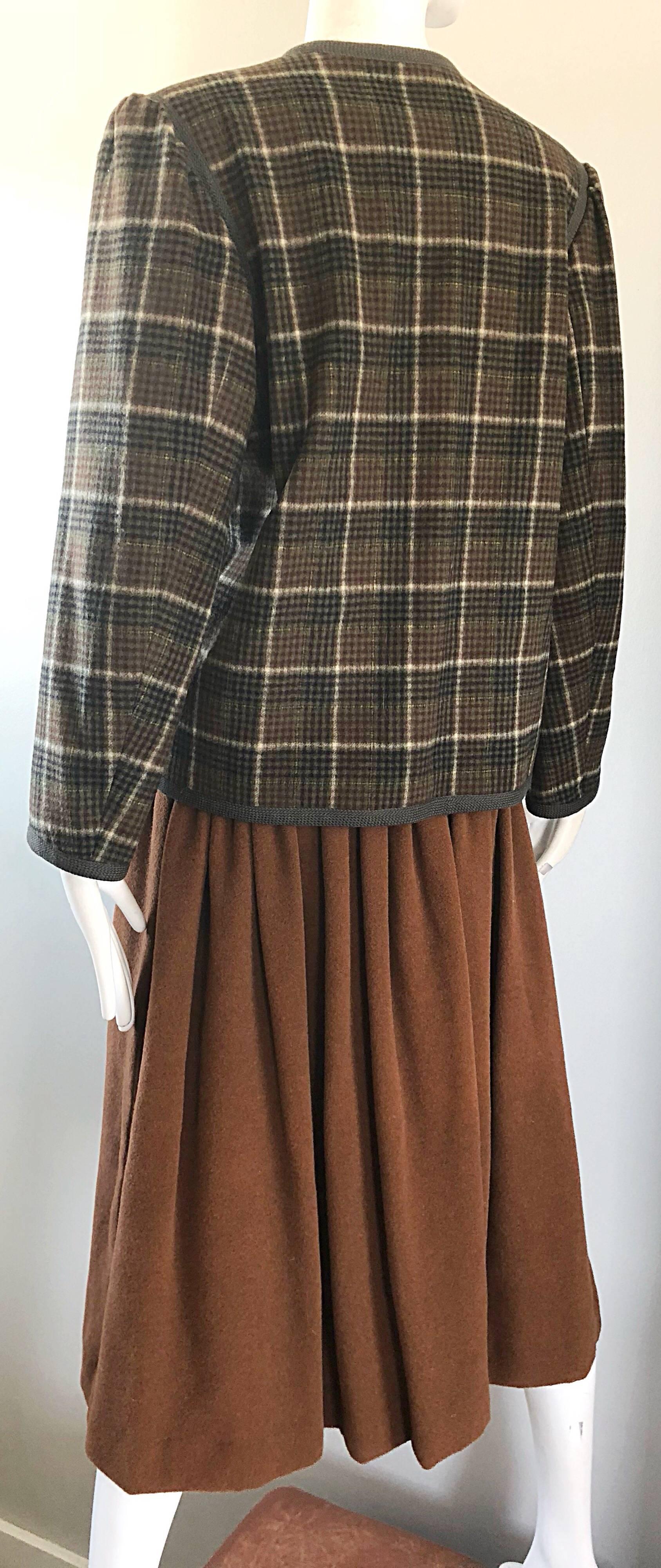 Yves Saint Laurent Ensemble veste et jupe vintage collection russe YSL, années 70 en vente 6