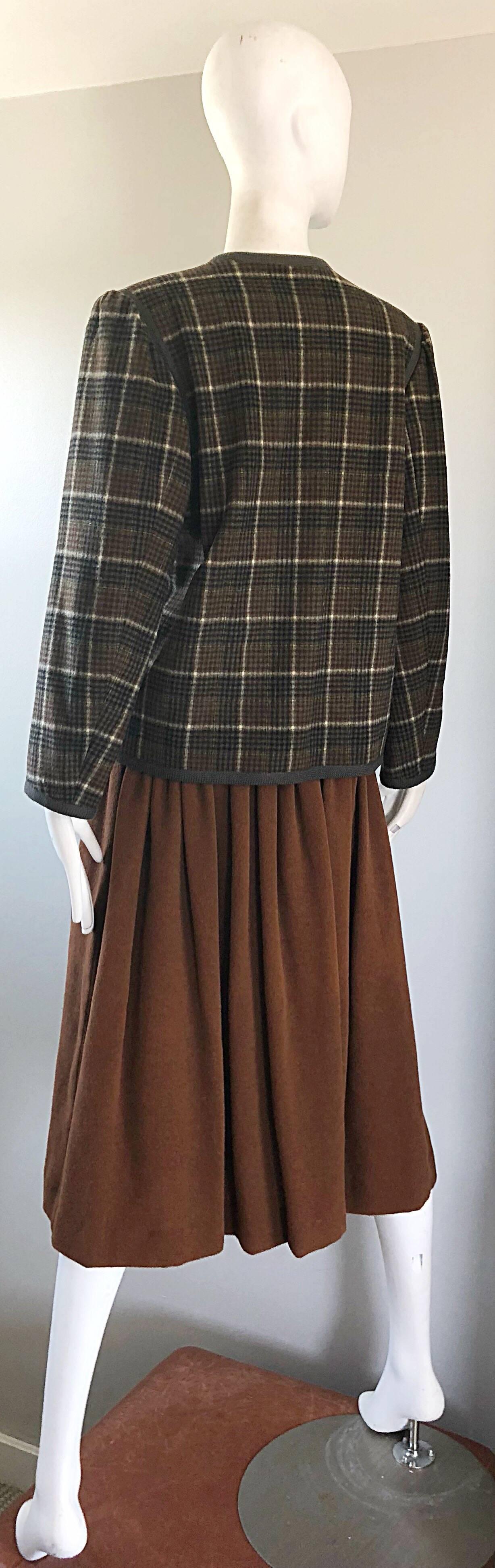 Yves Saint Laurent Ensemble veste et jupe vintage collection russe YSL, années 70 en vente 11