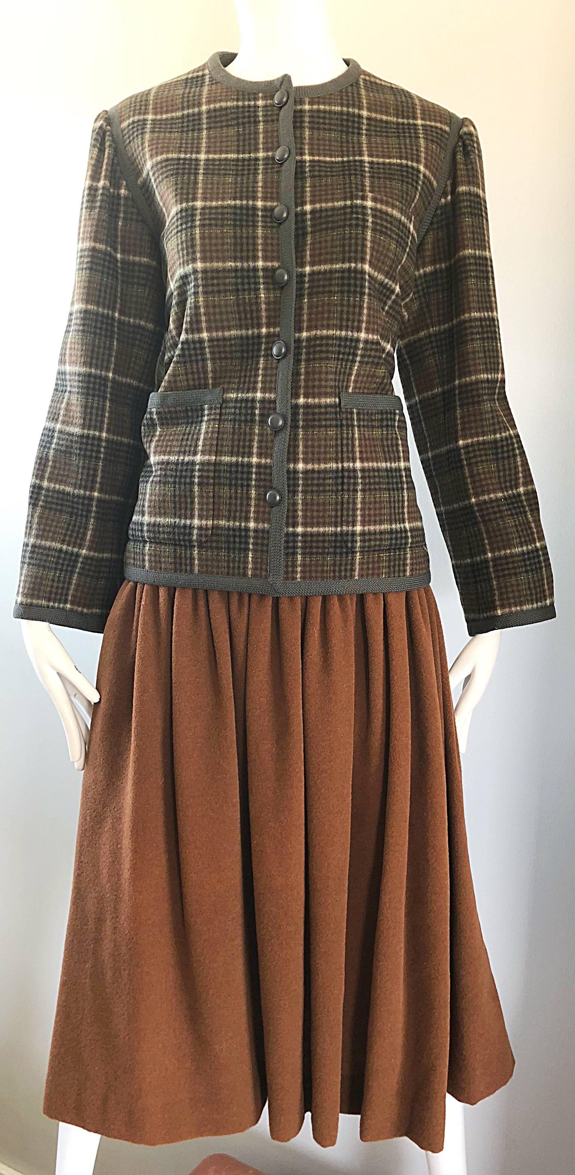 Women's Vintage Yves Saint Laurent Russian Collection 1976 Jacket and Skirt Suit YSL 70s For Sale