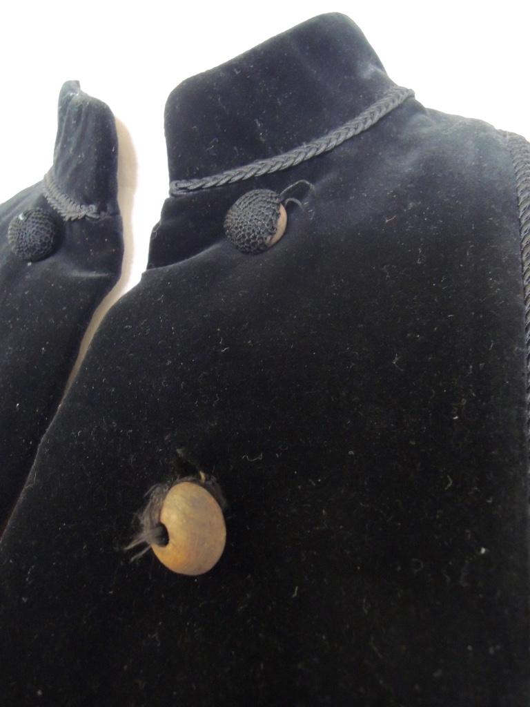 Black Vintage Yves Saint Laurent Russian Collection Wool Crop Jacket For Sale