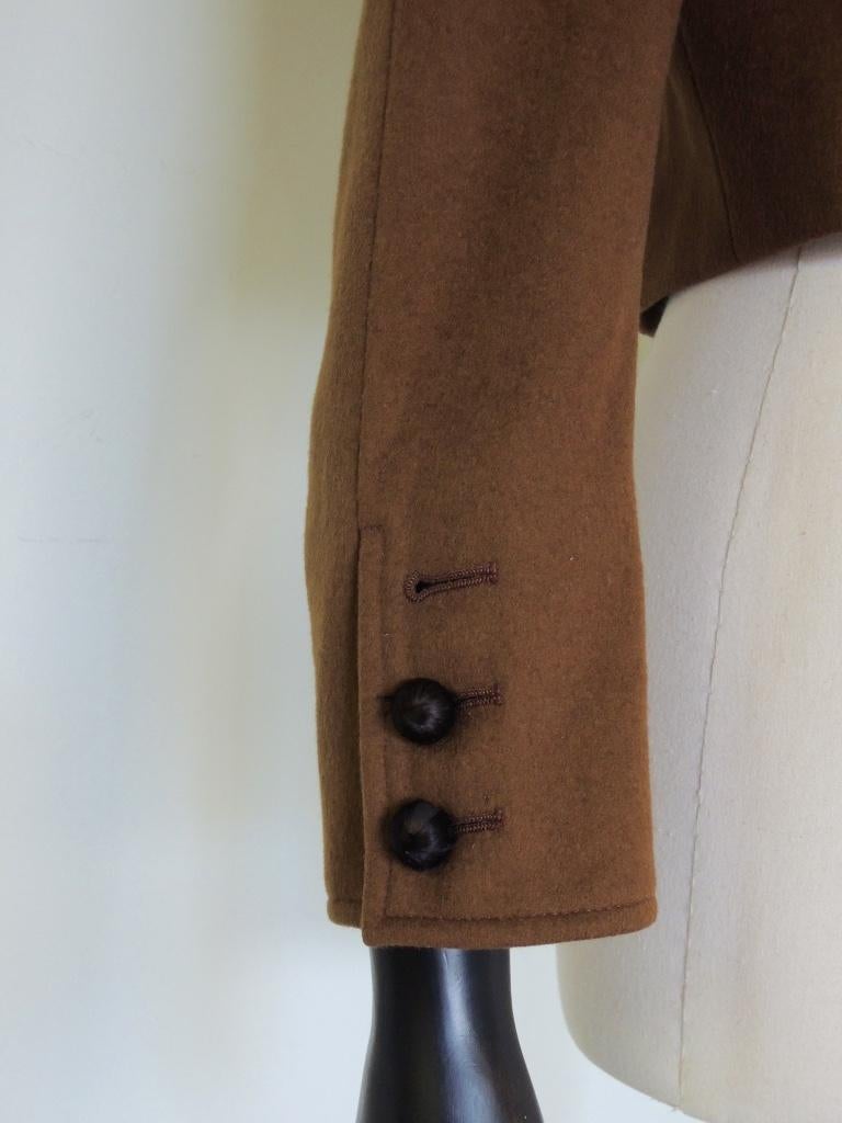 Women's Vintage Yves Saint Laurent Russian Collection Wool Crop Jacket For Sale