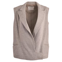 Gilet vintage in maglia grigia Yves Saint Laurent P/E 2008