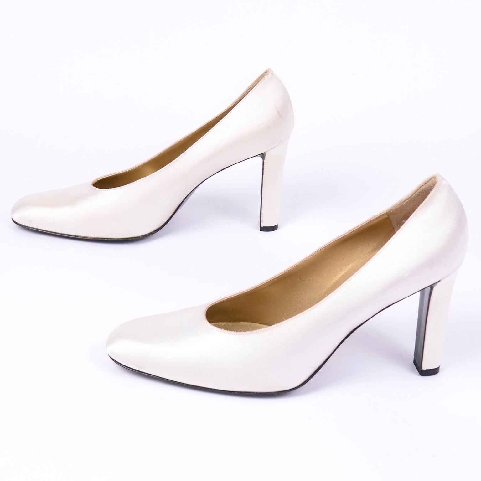 vintage white heels