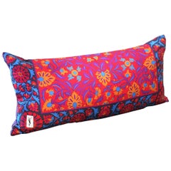 Coussin vintage en soie et velours Yves Saint Laurent