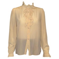 Chemisier en soie vintage Yves Saint Laurent