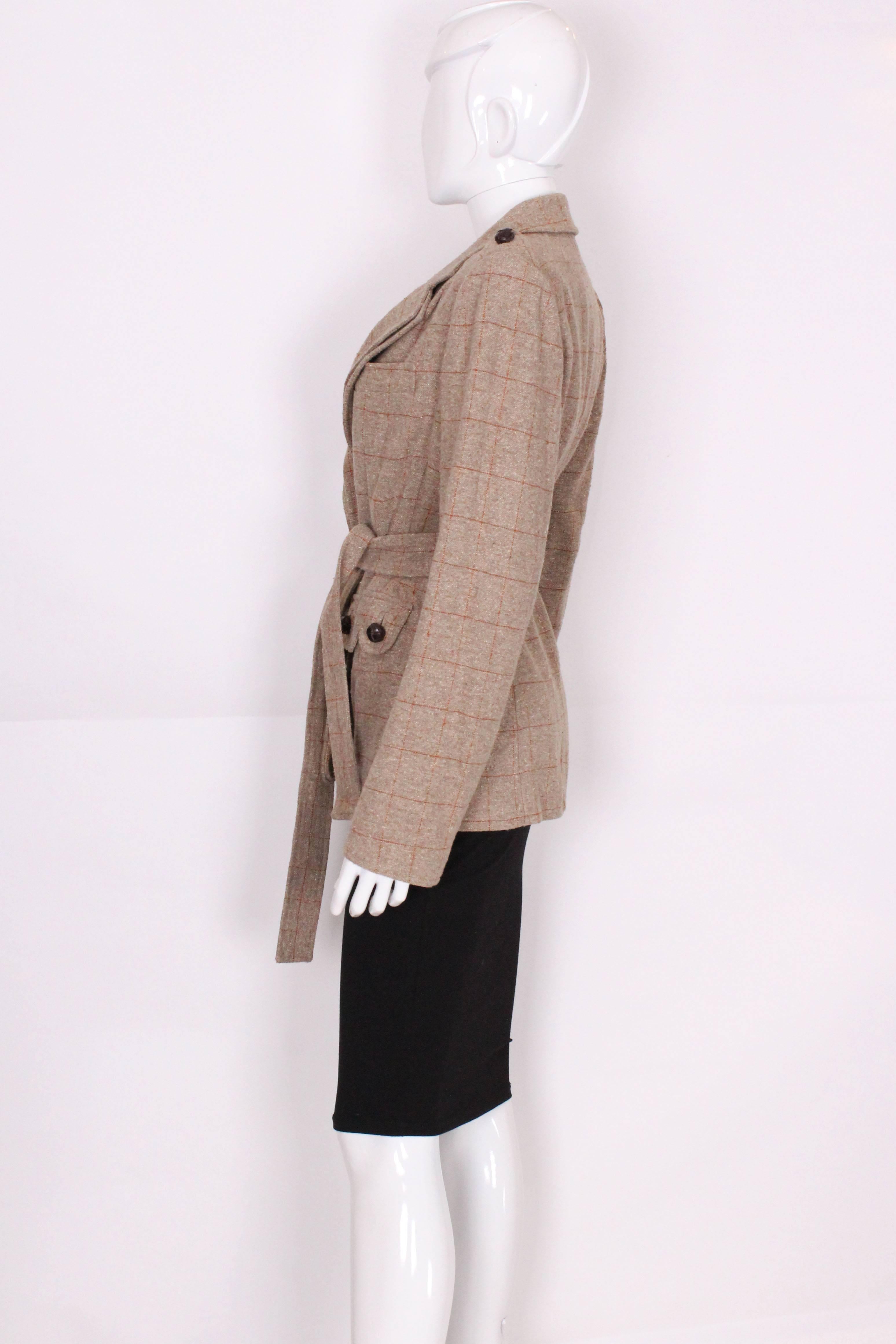 Vintage Yves Saint Laurent Silk / linen mix jacket In Excellent Condition In London, GB