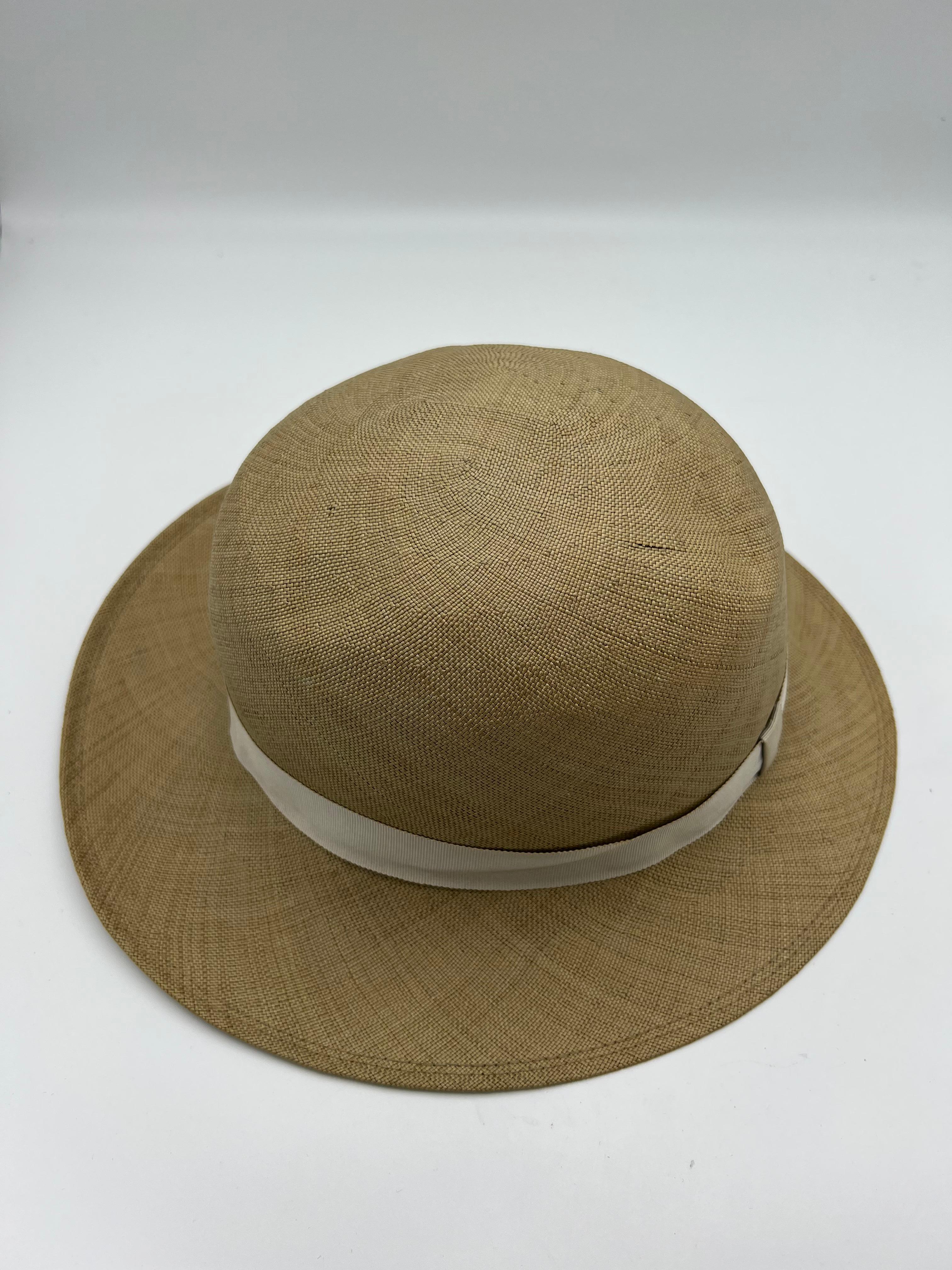 Vintage Yves Saint Laurent Straw Hat For Sale 3