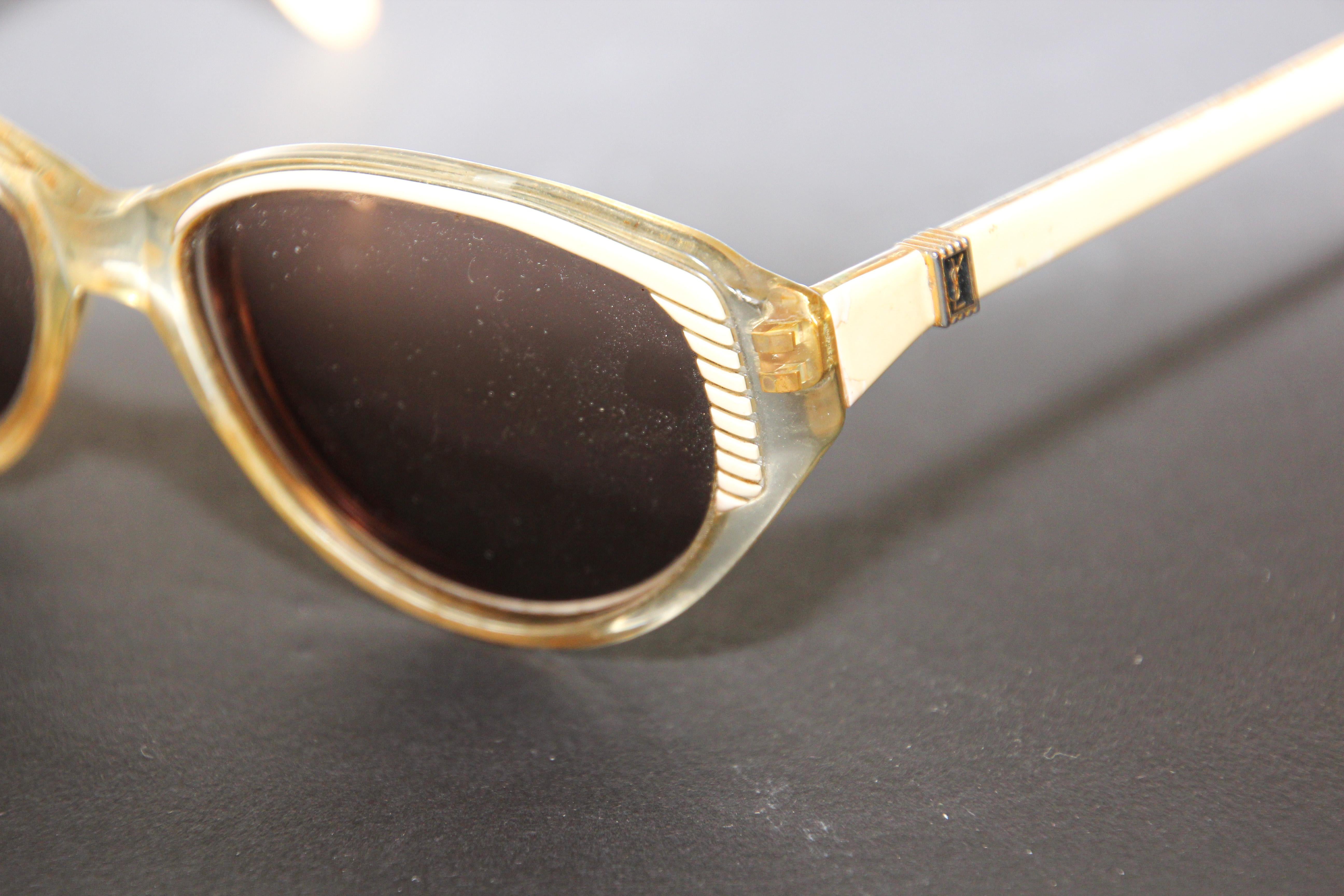 Hand-Crafted Vintage Yves Saint Laurent Sunglasses For Sale