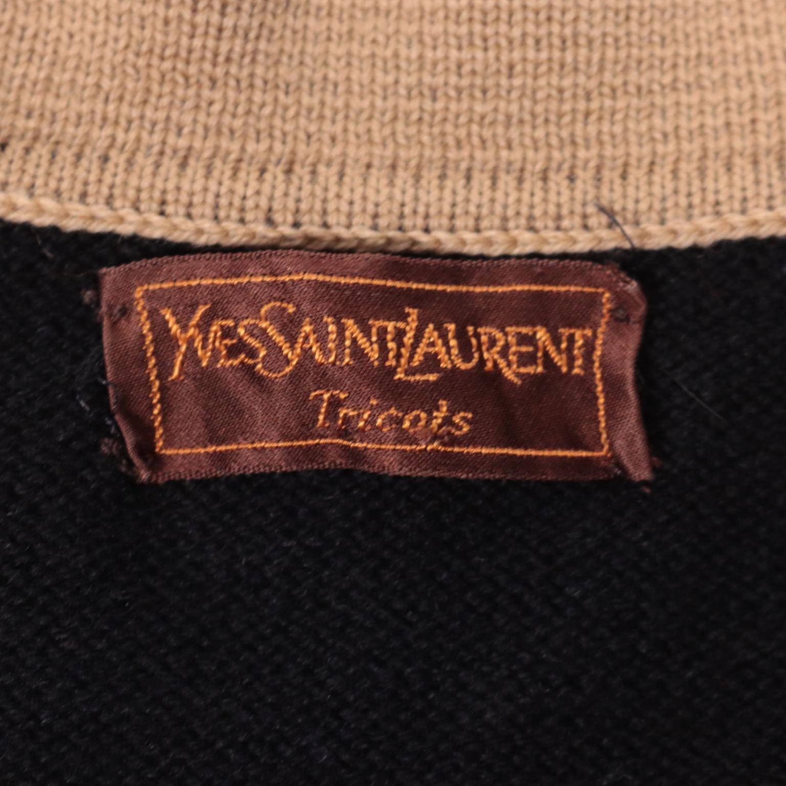 Late 20th Century Vintage Yves Saint Laurent Sweater Wool Paris France, 1970s