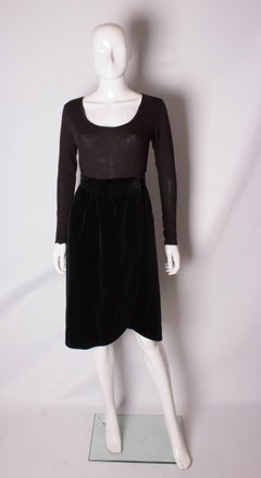 Vintage Yves Saint Laurent Velvet Skirt