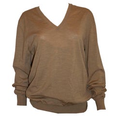 Vintage Yves Saint Laurent Vintage V aus Wolle  Hals-Pullover.