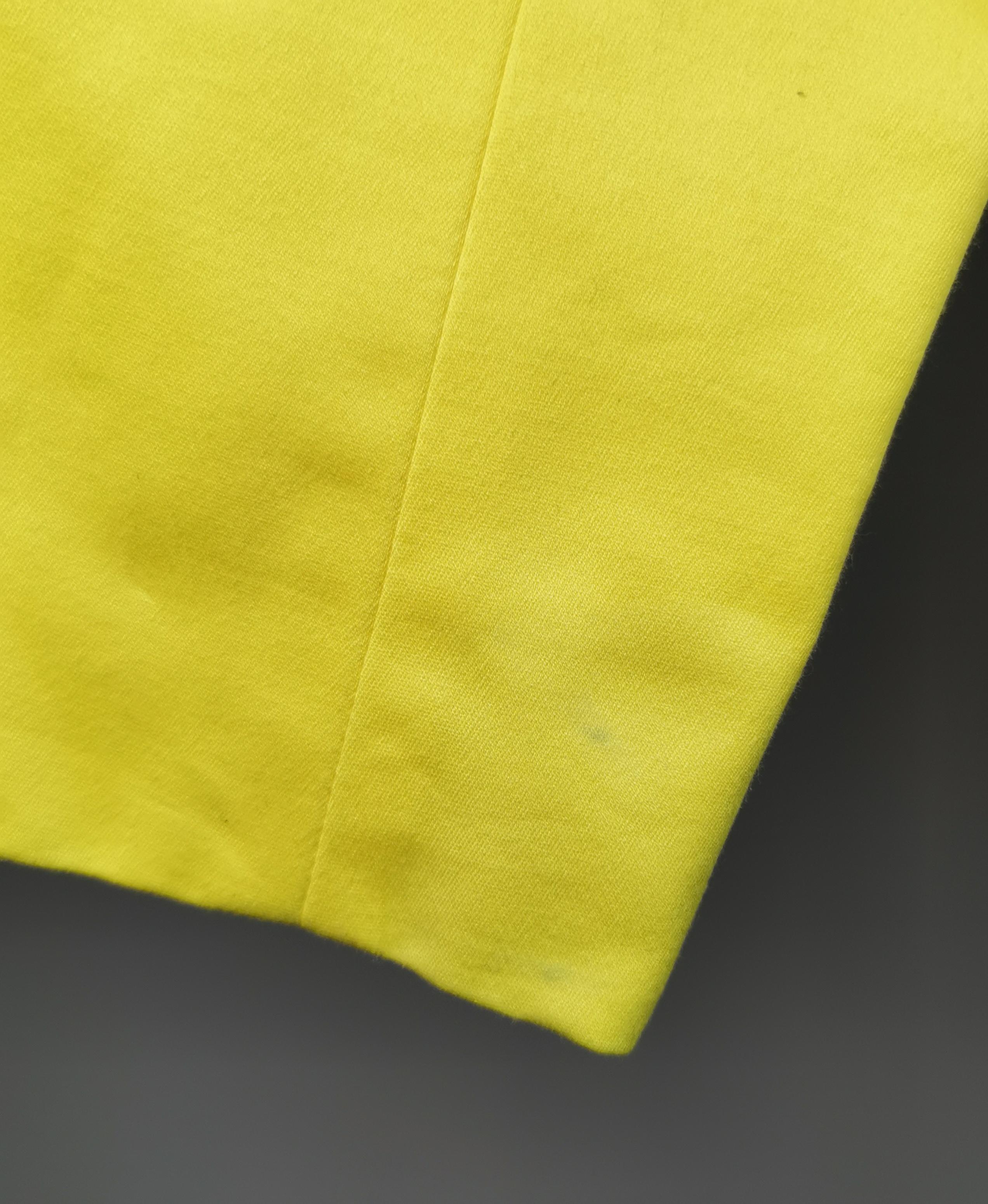Vintage Yves Saint Laurent yellow blazer, Peplum waist, 1980s  For Sale 1
