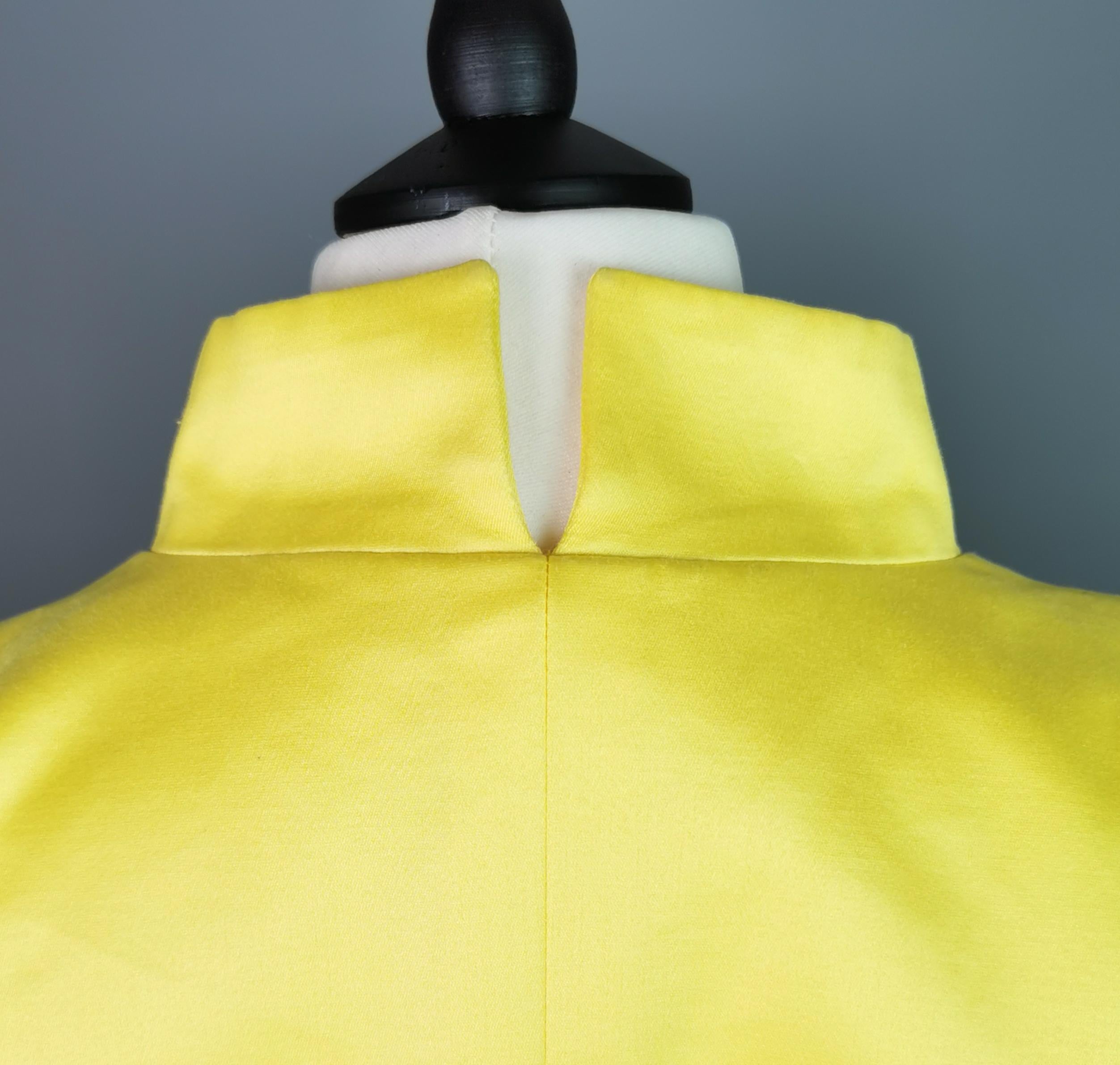 Vintage Yves Saint Laurent yellow blazer, Peplum waist, 1980s  For Sale 4