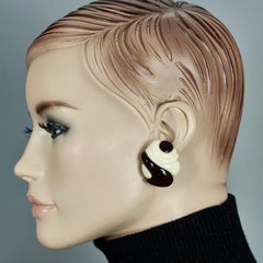 Vintage YVES SAINT LAURENT Ysl Abstract Resin Earrings