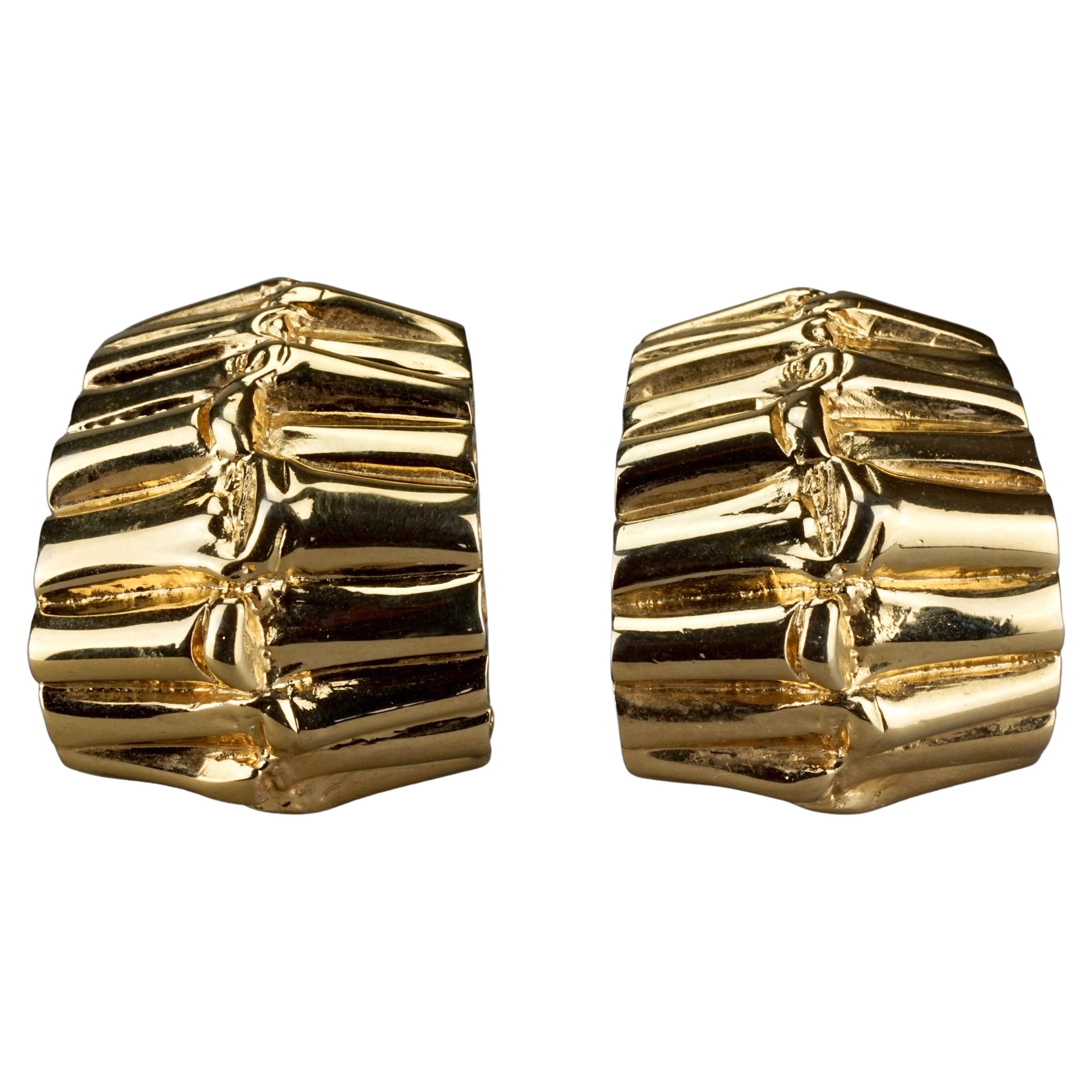 YSL Faux Bamboo Gilt Earrings, Costume Jewelry For Sale at 1stDibs ...