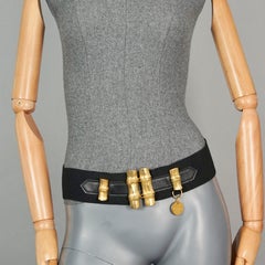 Vintage YVES SAINT LAURENT Ysl Bamboo Elastic Belt