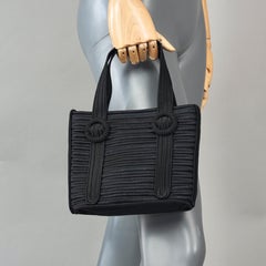 Vintage YVES SAINT LAURENT Ysl Black Passementerie  Hand Bag