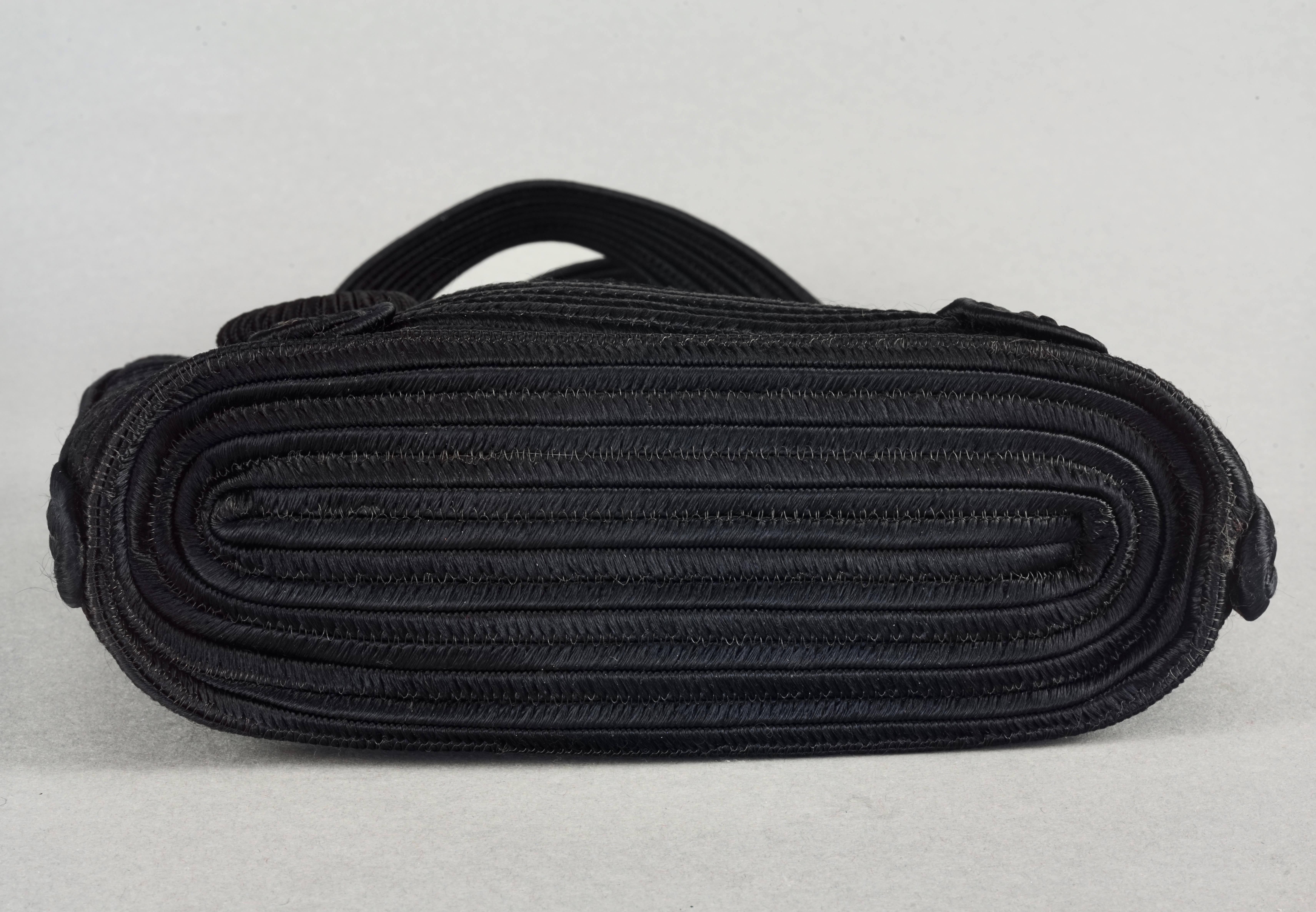 Vintage YVES SAINT LAURENT Ysl Black Passementerie  Hand Bag For Sale 2