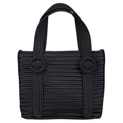 Used YVES SAINT LAURENT Ysl Black Passementerie  Hand Bag