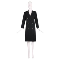 Vintage Yves Saint Laurent YSL Black Smoking Coat