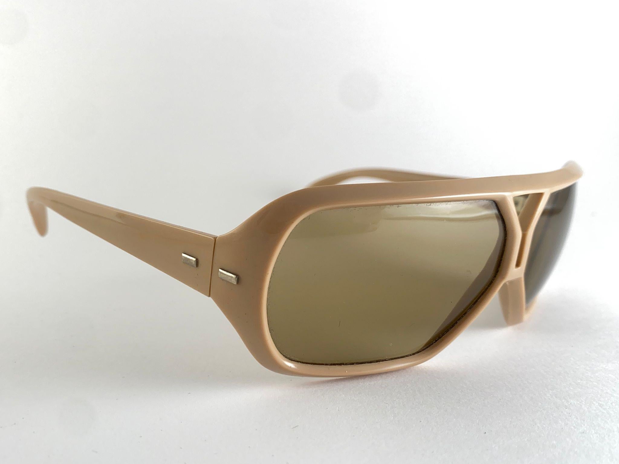 Vintage Yves Saint Laurent YSL Bug Eye 1980 France Sunglasses en venta 2
