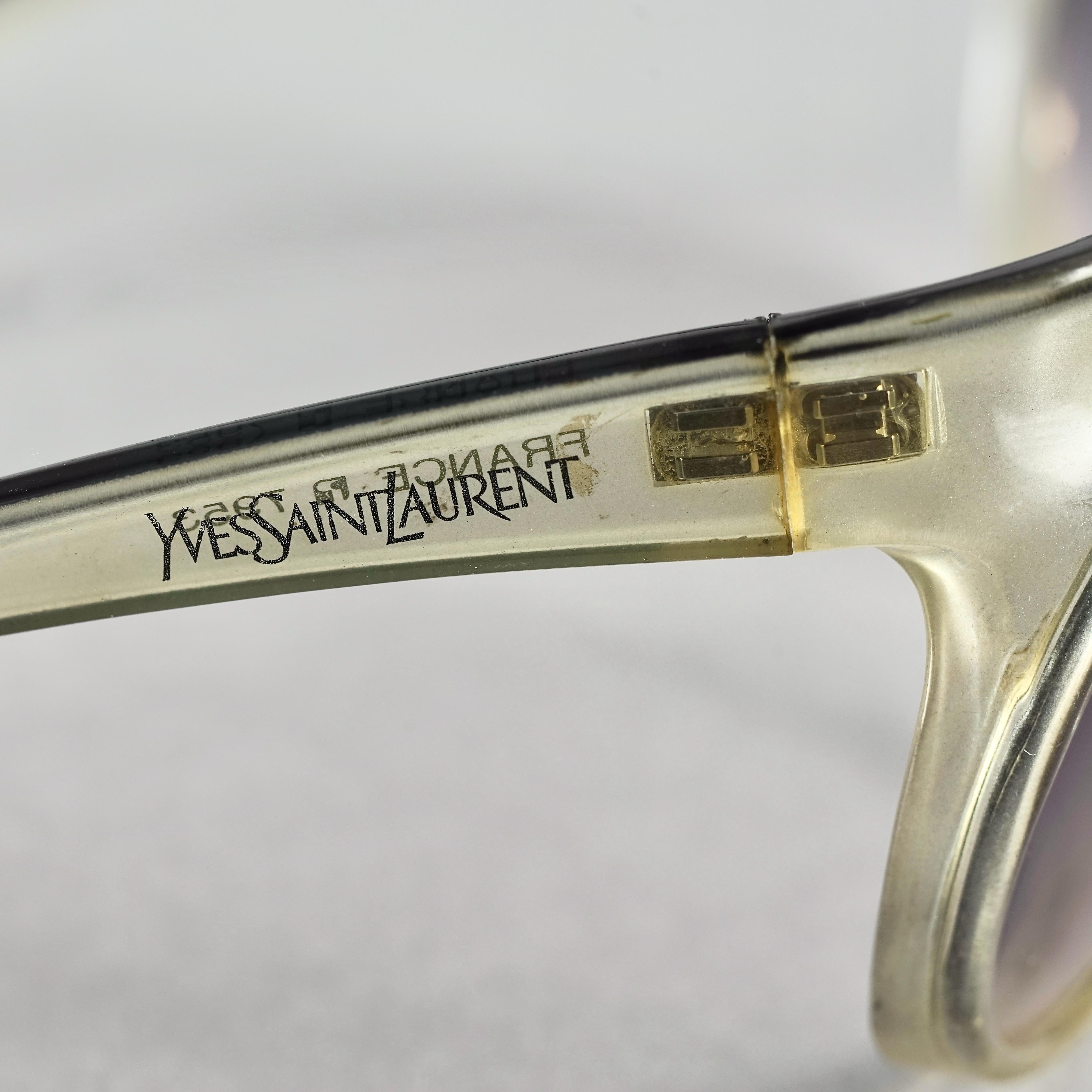 Vintage YVES SAINT LAURENT Ysl Butterfly Oversized Sunglasses 2