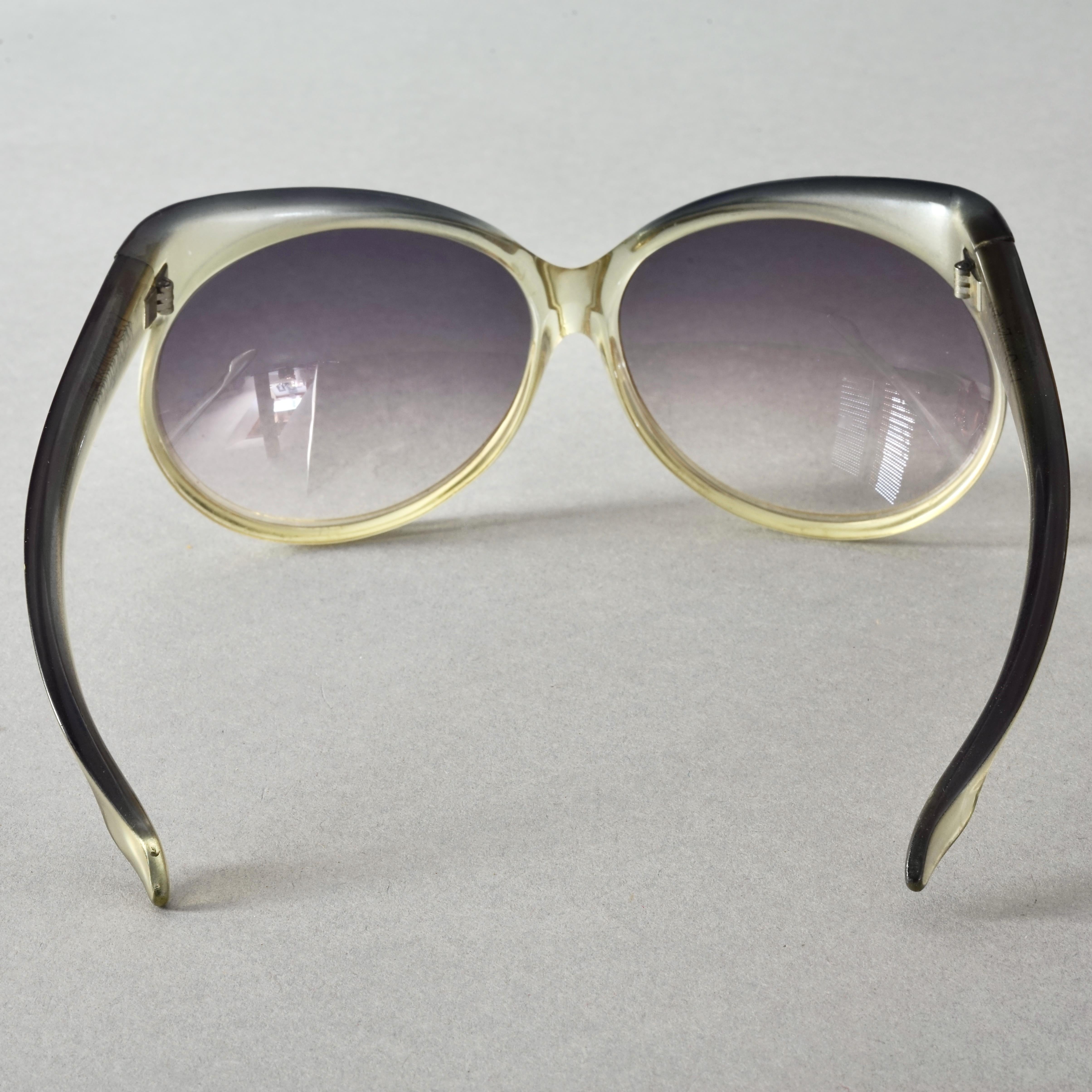 Vintage YVES SAINT LAURENT Ysl Butterfly Oversized Sunglasses In Excellent Condition In Kingersheim, Alsace