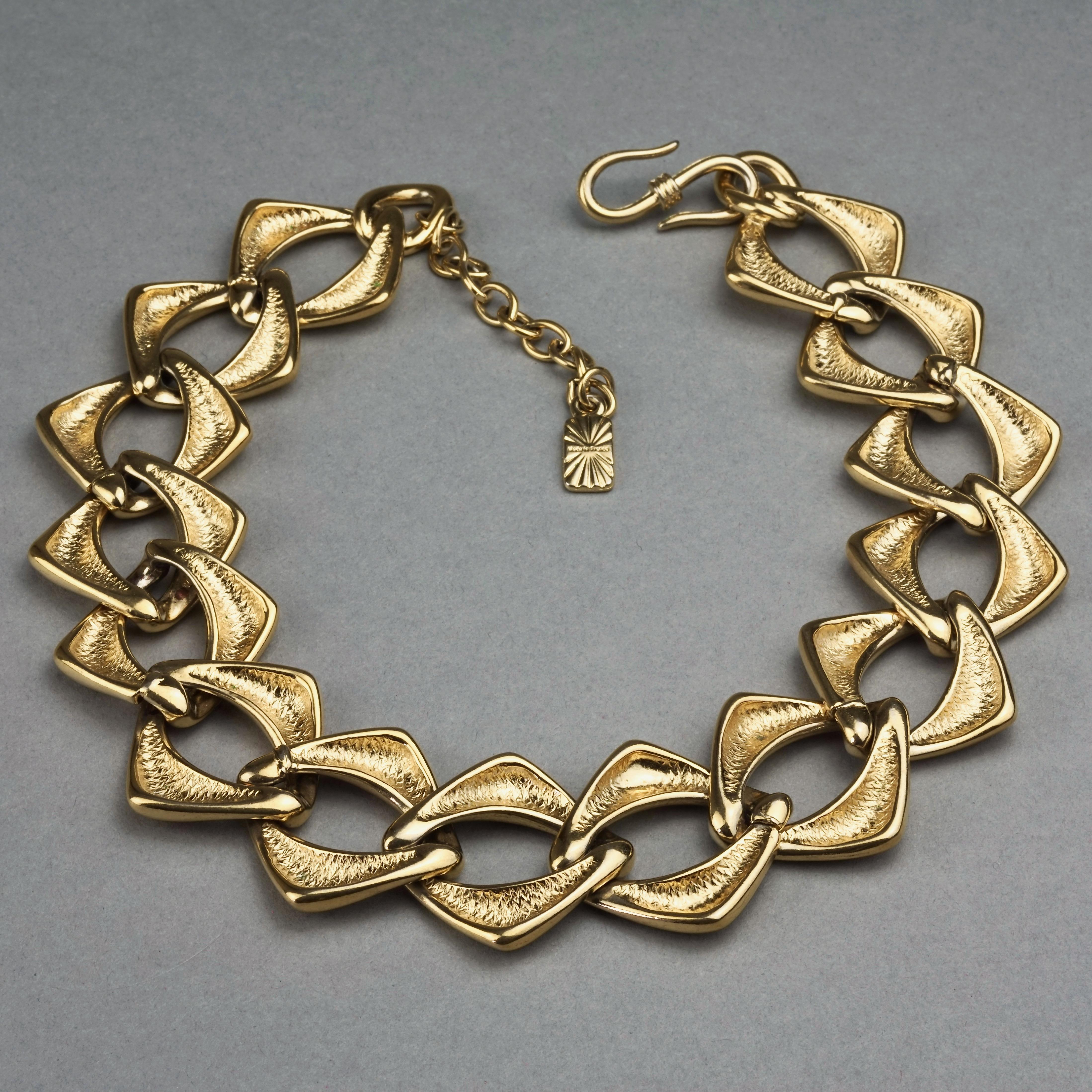 Vintage YVES SAINT LAURENT Ysl by Robert Goossens Chain Choker Necklace For Sale 3