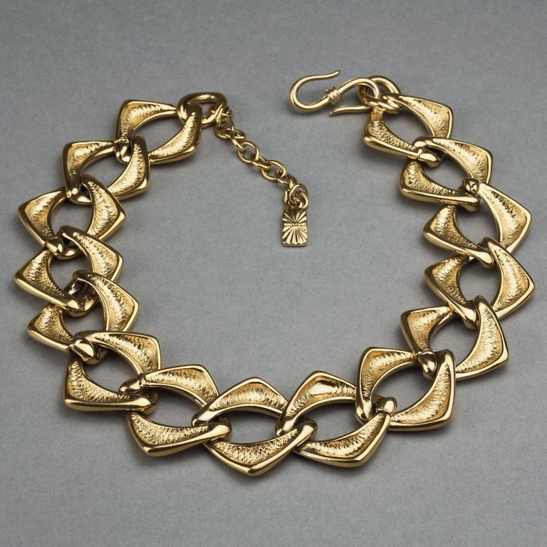Vintage YVES SAINT LAURENT Ysl by Robert Goossens Chain Choker Necklace ...