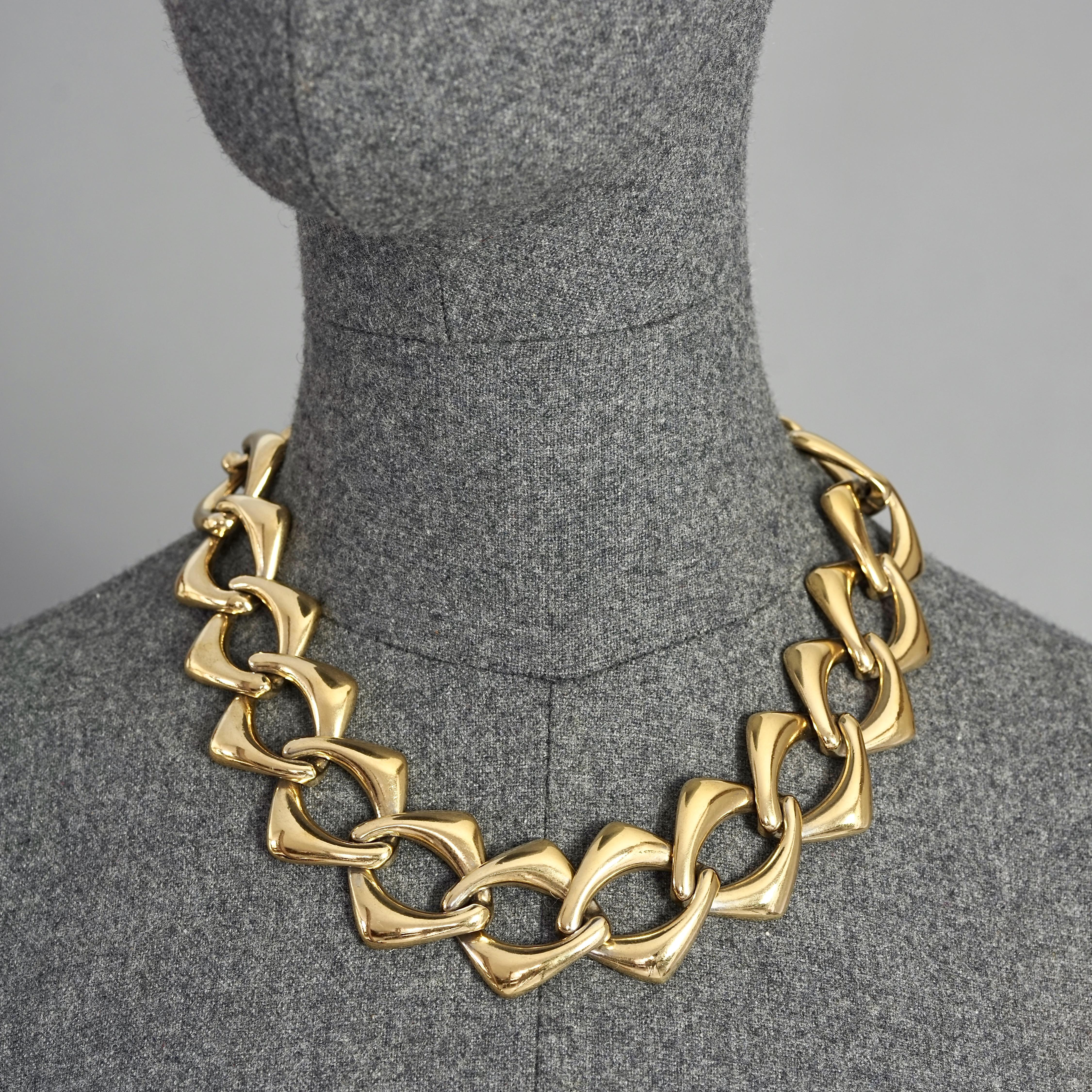 Vintage YVES SAINT LAURENT Ysl by Robert Goossens Chain Choker Necklace For Sale 1