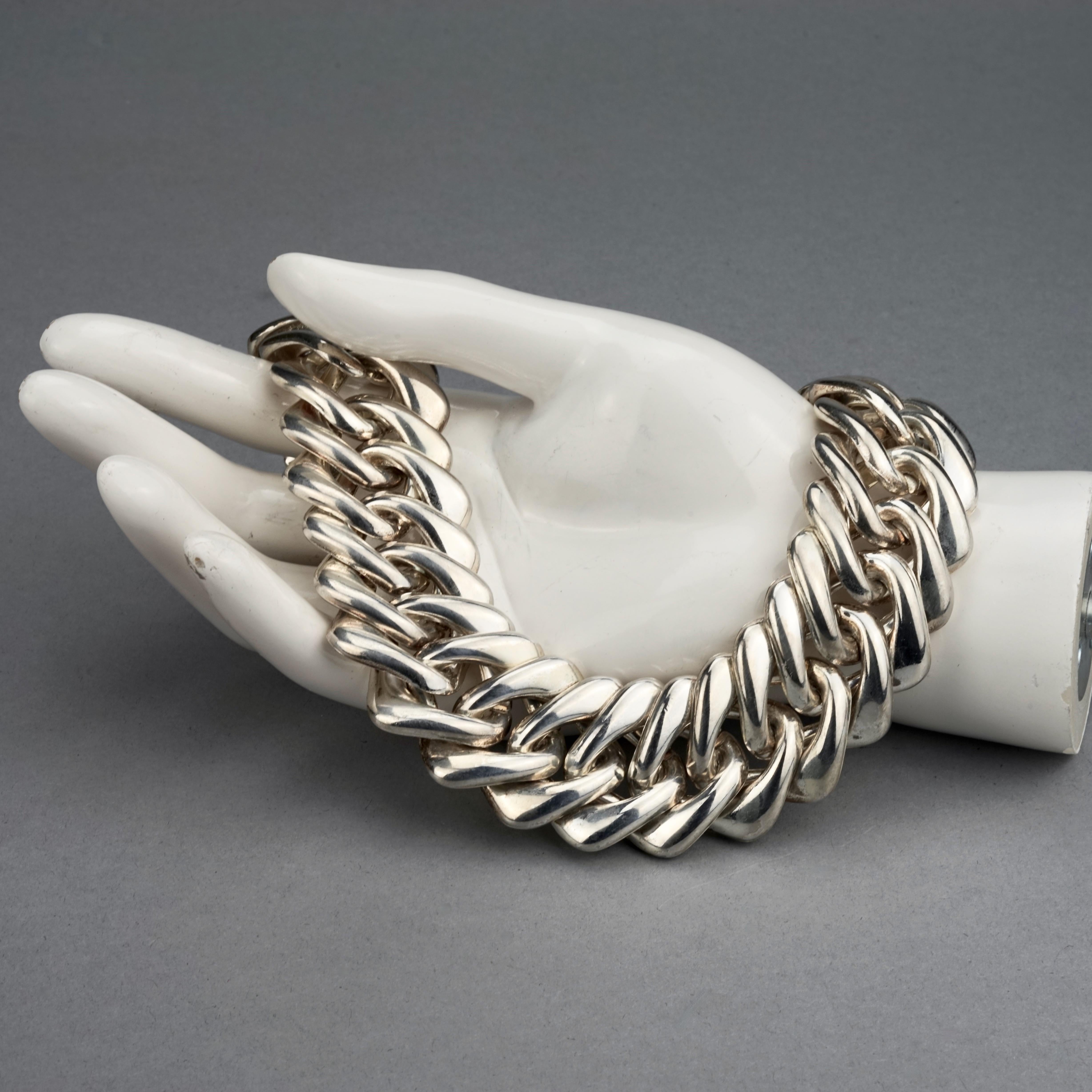 Collier ras du cou vintage YVES SAINT LAURENT Ysl avec chaîne en argent par Robert Goossens 6