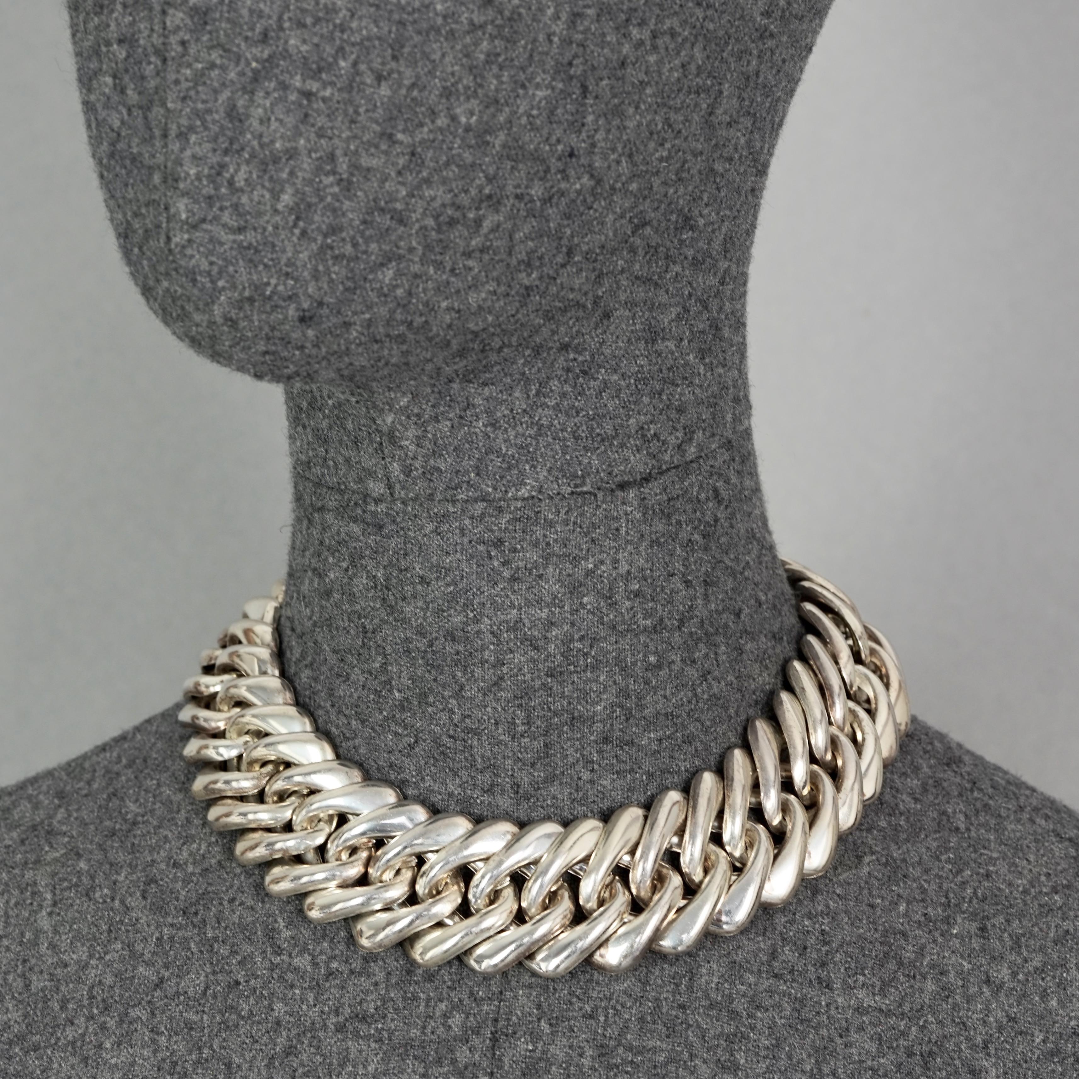  Collier ras du cou vintage YVES SAINT LAURENT Ysl avec chaîne en argent par Robert Goossens Pour femmes 