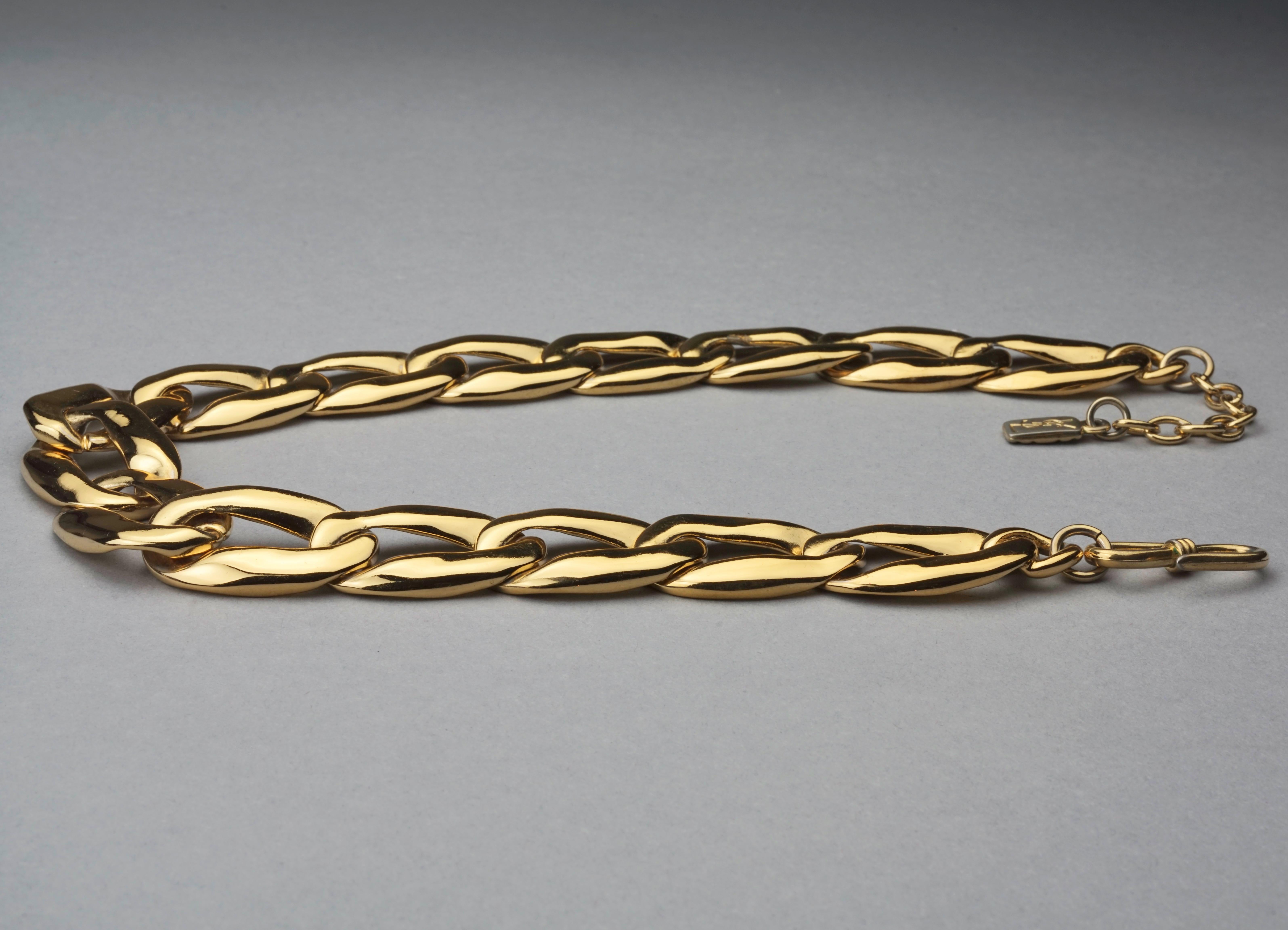 Women's Vintage YVES SAINT LAURENT Ysl by Robert Goossens Chunky Chain Necklace