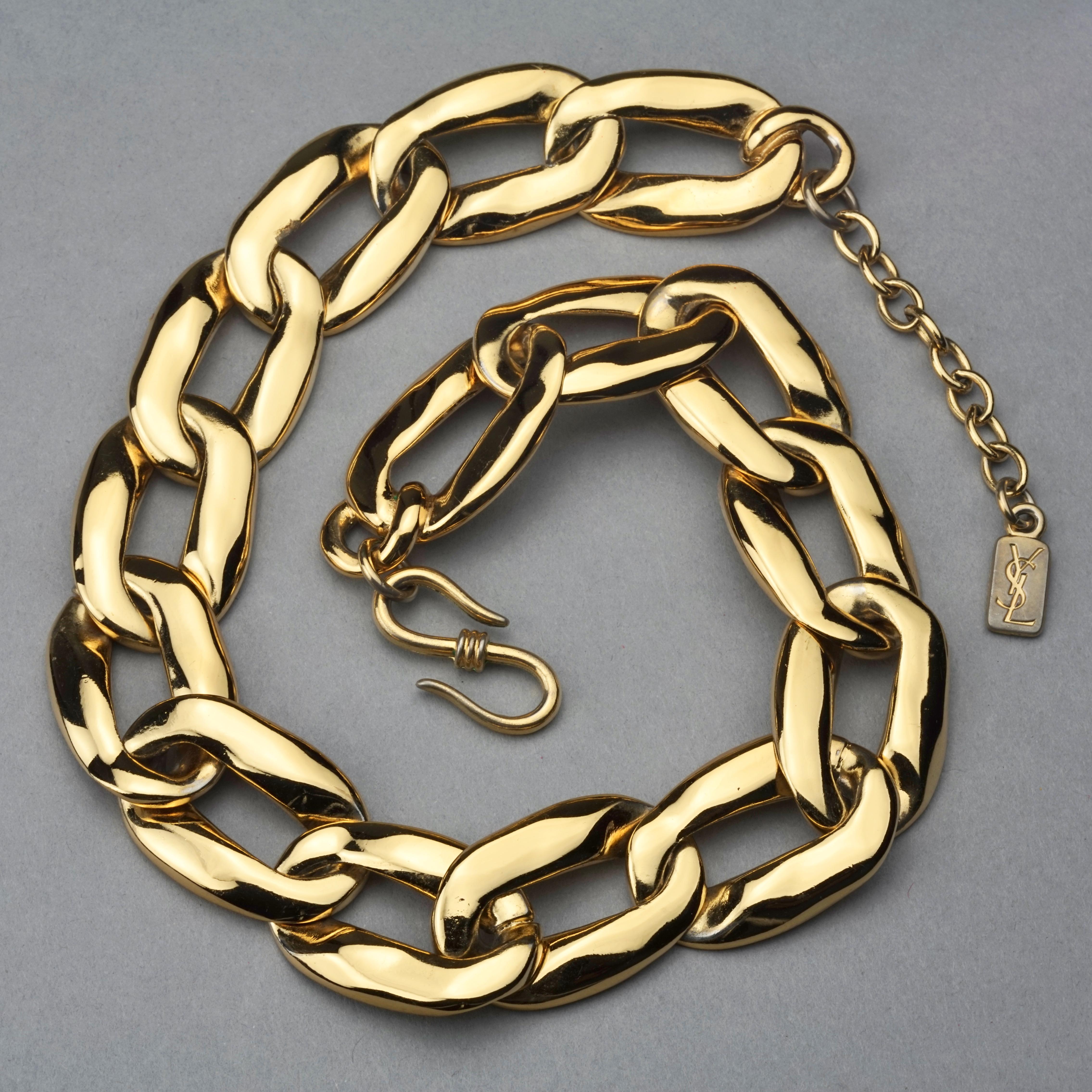 Vintage YVES SAINT LAURENT Ysl by Robert Goossens Chunky Chain Necklace 1