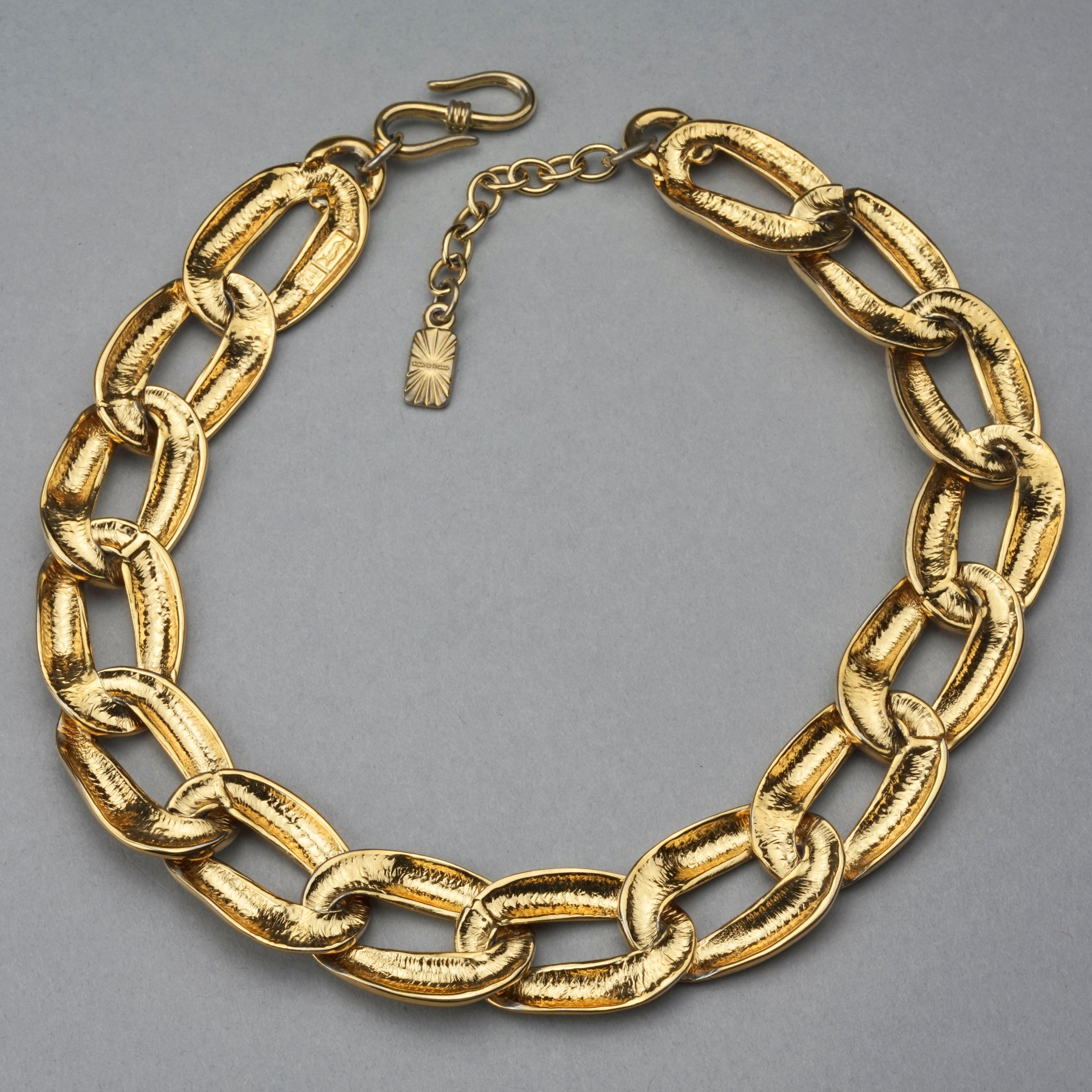 Vintage YVES SAINT LAURENT Ysl by Robert Goossens Chunky Chain Necklace 2
