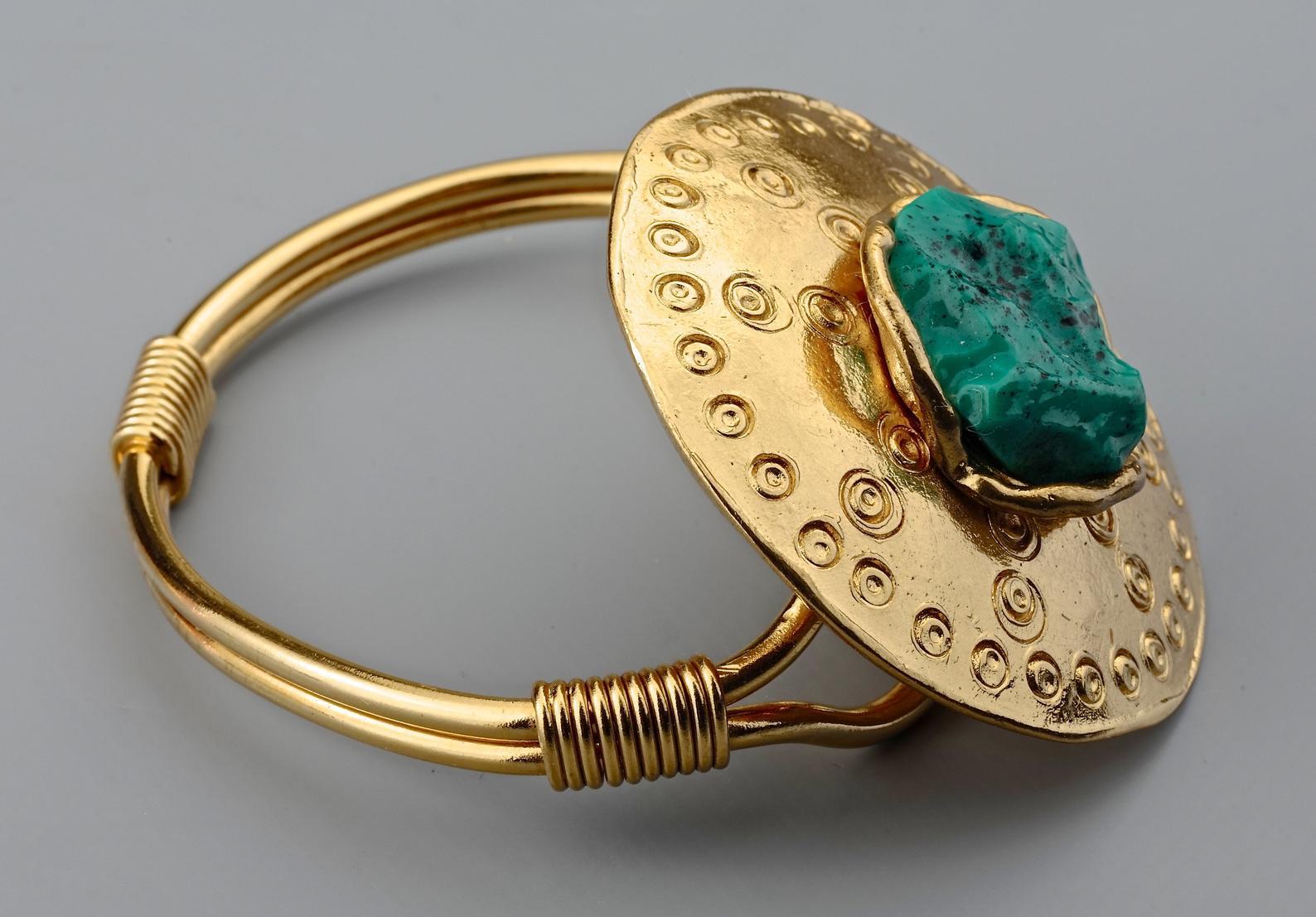 Vintage YVES SAINT LAURENT Ysl by Robert Goossens Ethnic Turquoise Cuff Bracelet 1