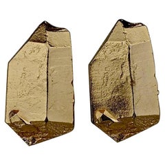 Vintage YVES SAINT LAURENT Ysl by Robert Goossens Gilt Prism Earrings