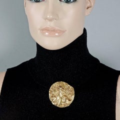 Vintage YVES SAINT LAURENT Ysl by Robert Goossens Lion Profile Medallion Pendant
